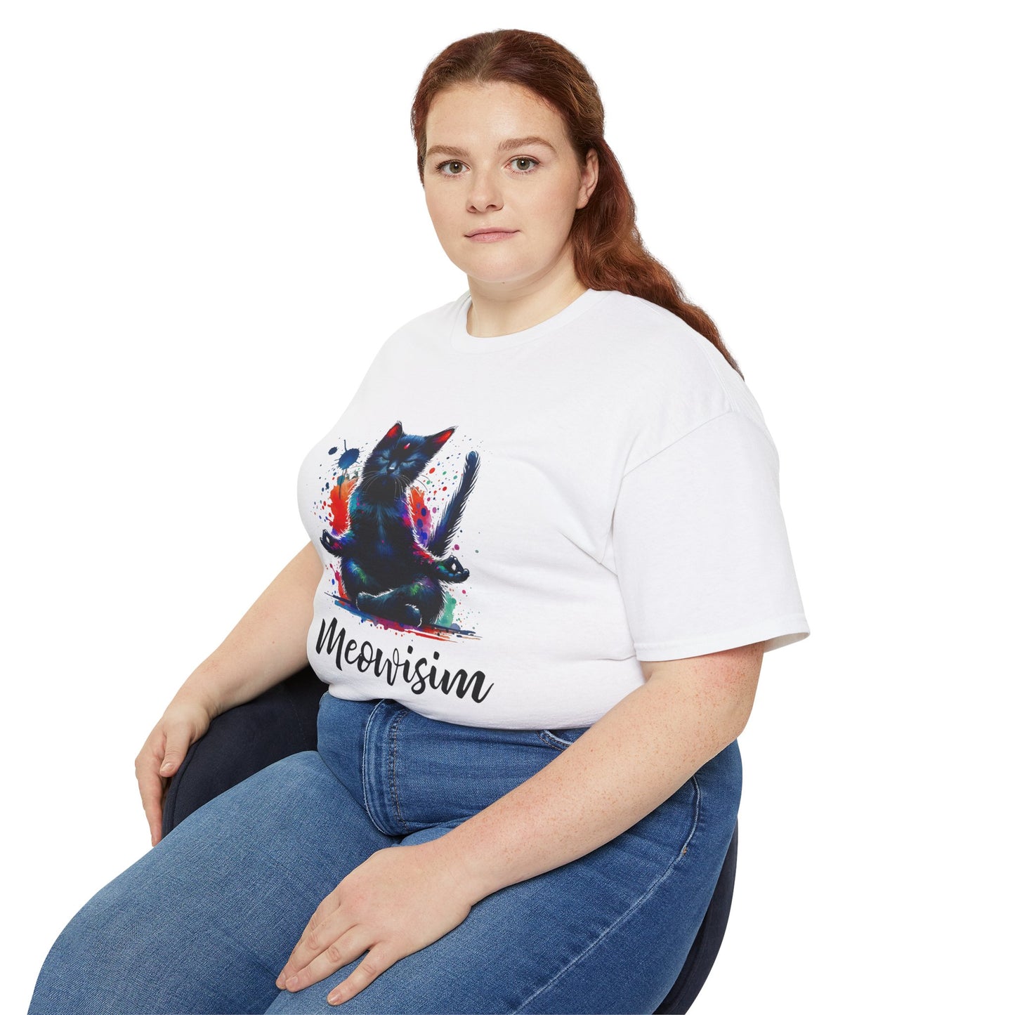 Purr Meowisim Vibrant Rainbow Cat Shirt – Funny Colorful Feline Tee