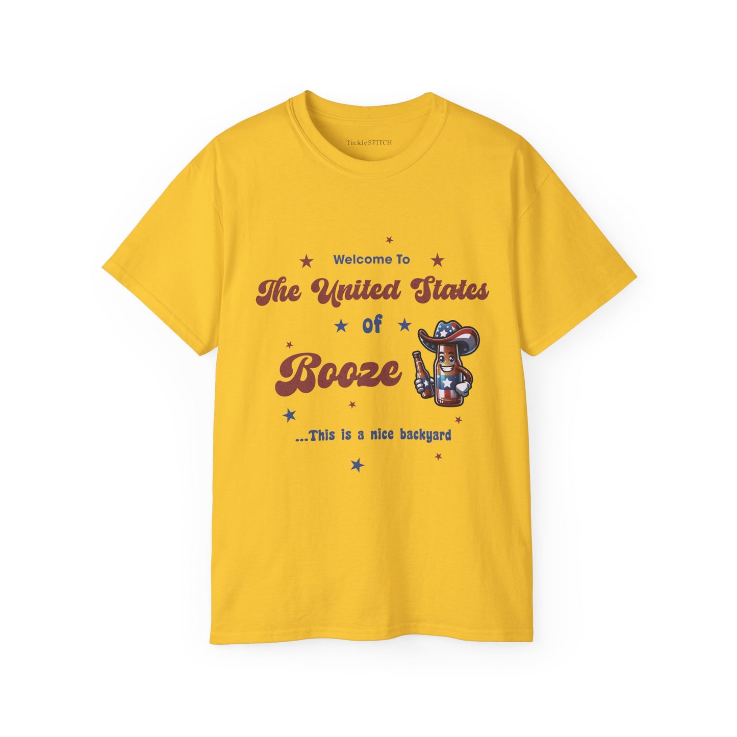 United States of Booze T-Shirt – American Patriotic Drinking Apparel