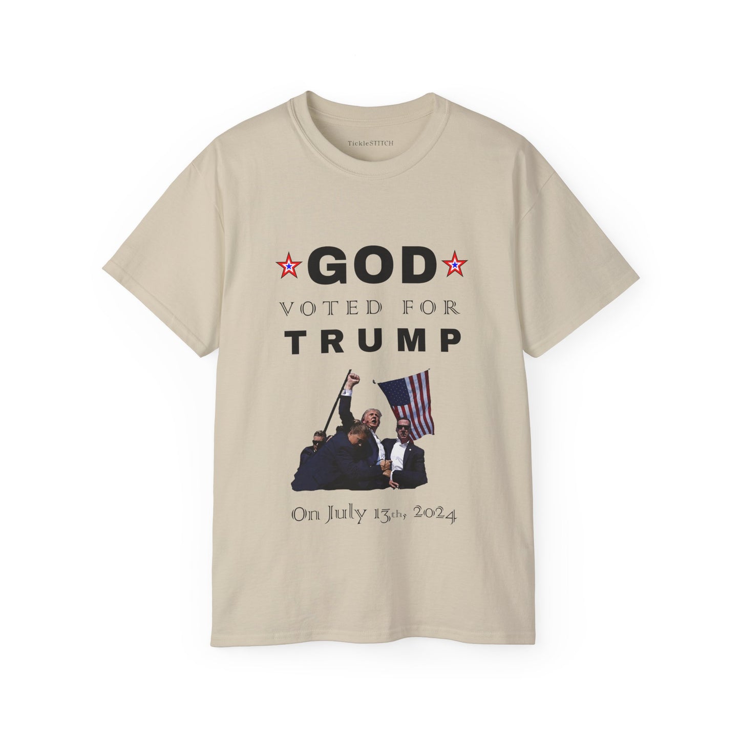 God Voted Trump July 13th – Patriot Conservative Pro-USA Statement Tee
