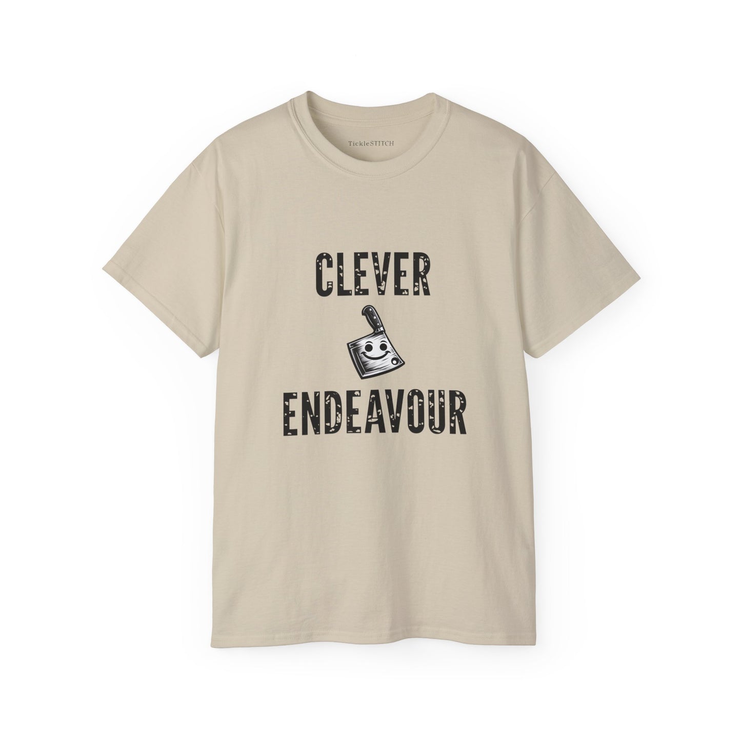 Clever Endeavour Cleaver: Humorous Kitchen & Butcher Chef Gag Tee