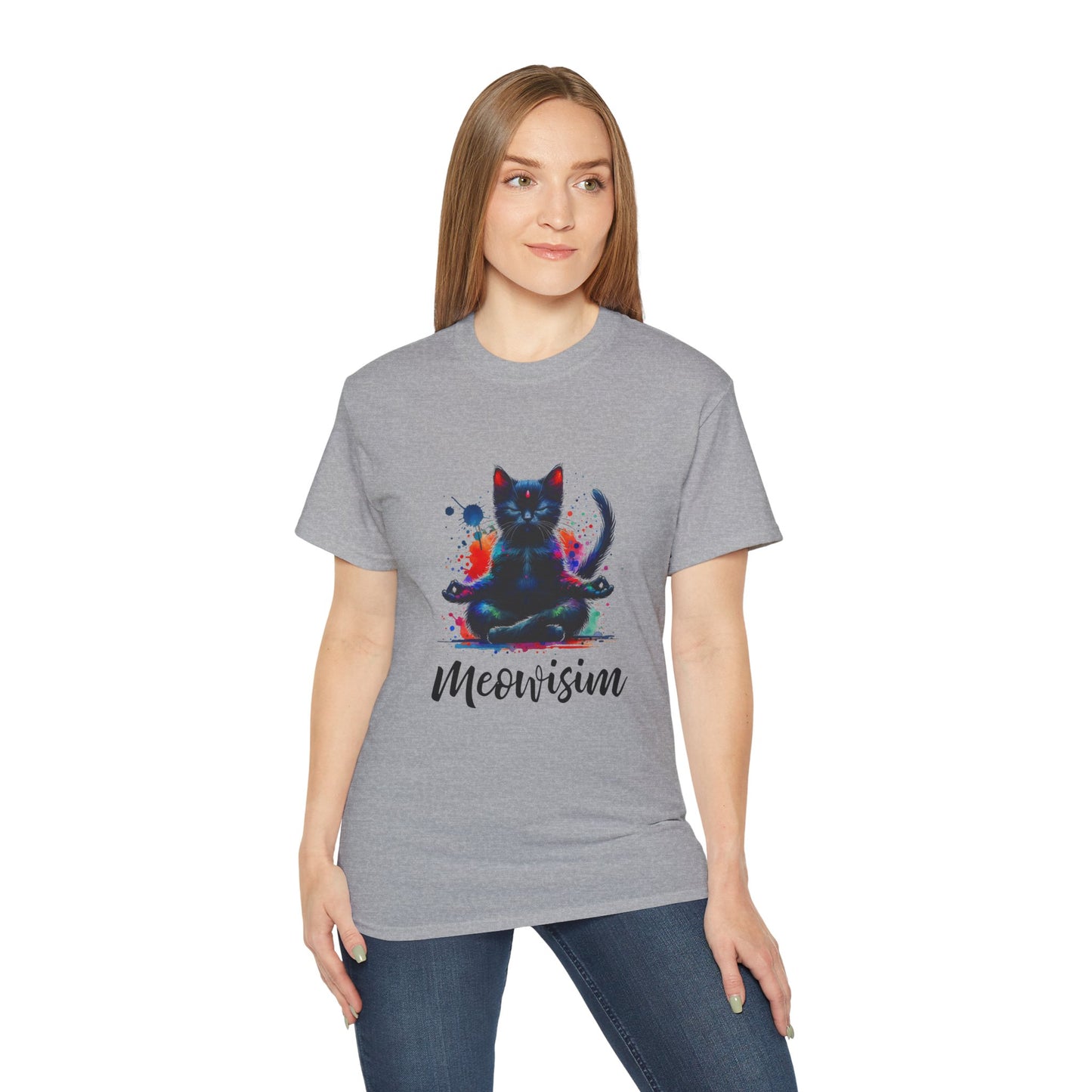 Purr Meowisim Vibrant Rainbow Cat Shirt – Funny Colorful Feline Tee