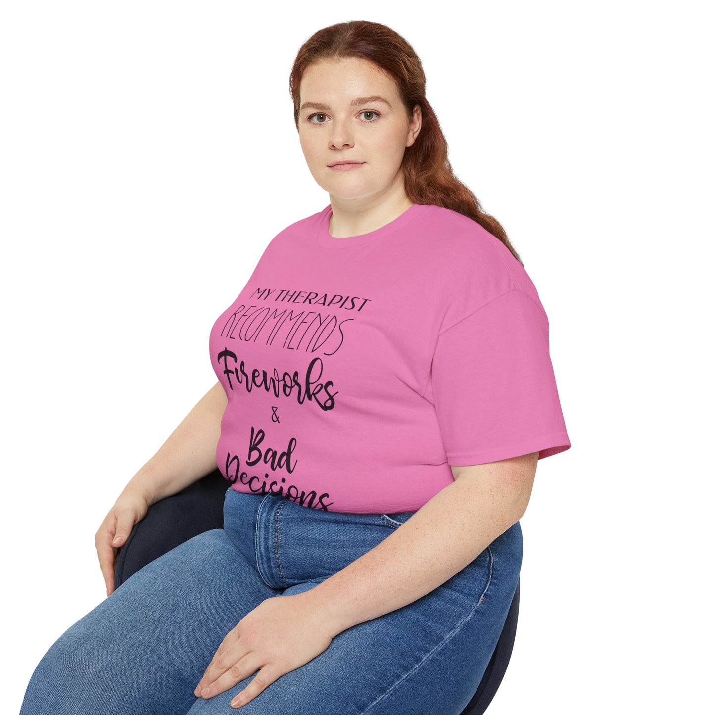My Therapist Recommends Fireworks & Bad Decisions Humor Tee
