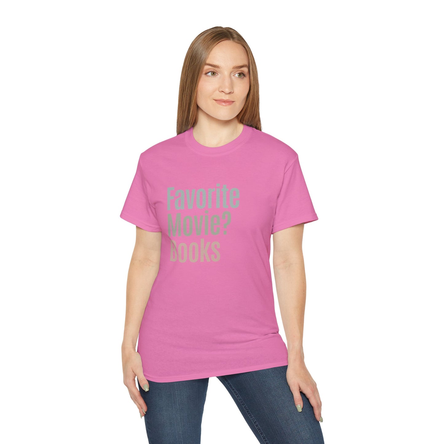 Books Over Movies Humor Tee – Clever Reading Fan Apparel