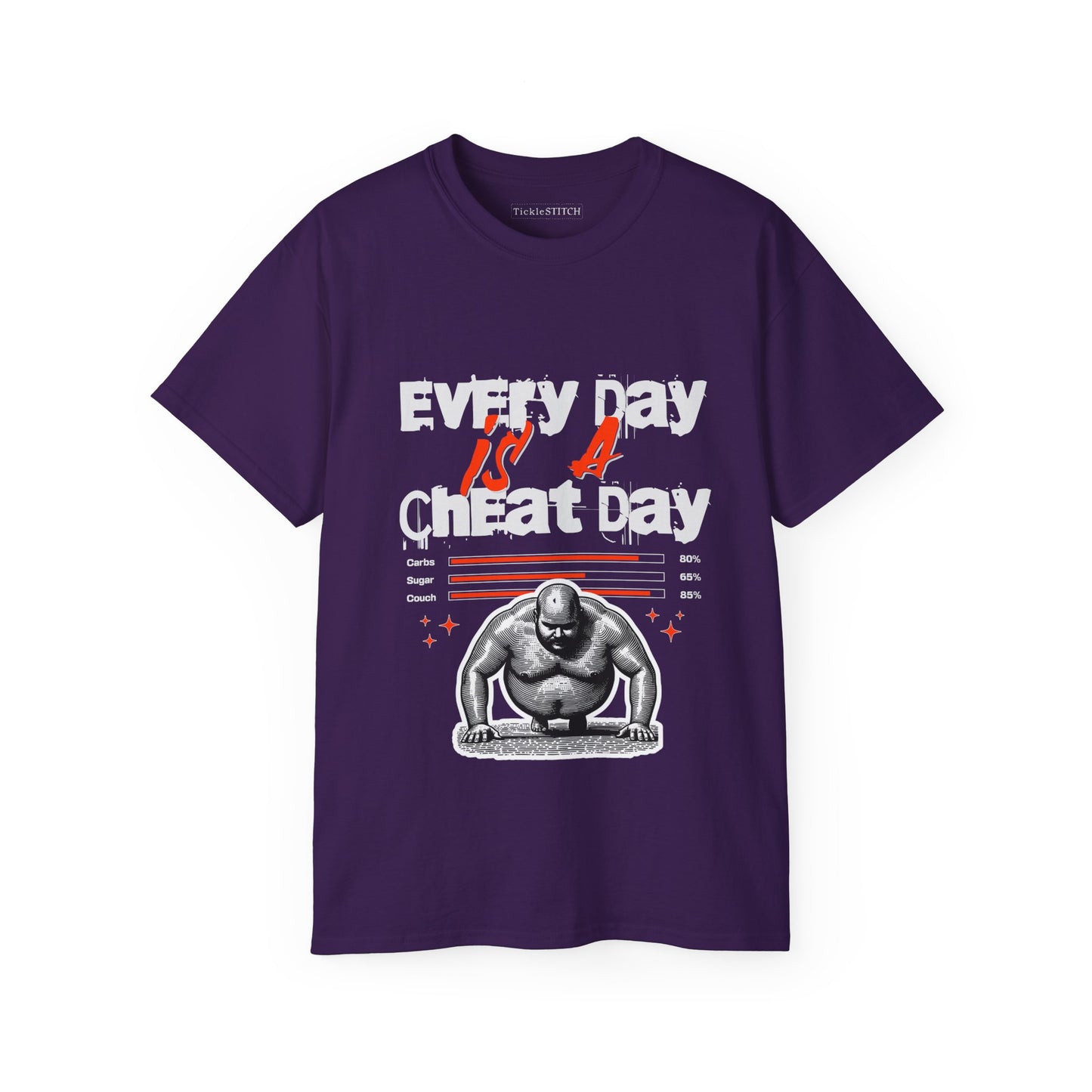 Every Day Is A Cheat Day: Funny Gym & Foodie Workout Humor Tee