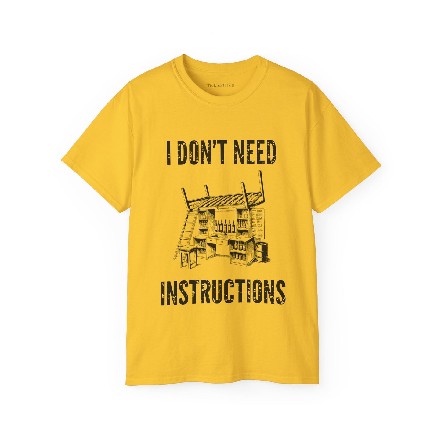 I Don't Need Instructions Funny Handyman DIY Expert Men's Tee Gift