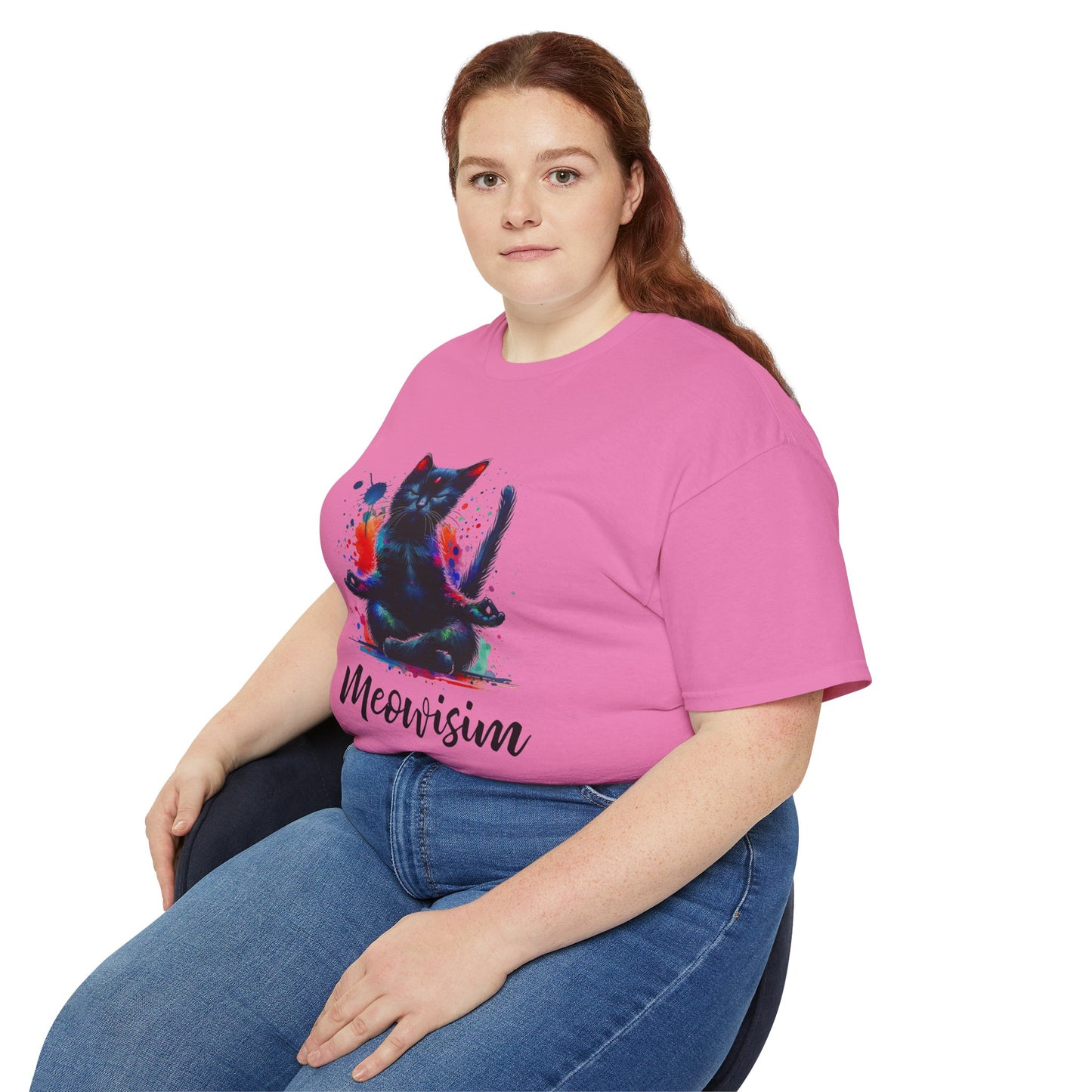 Purr Meowisim Vibrant Rainbow Cat Shirt – Funny Colorful Feline Tee