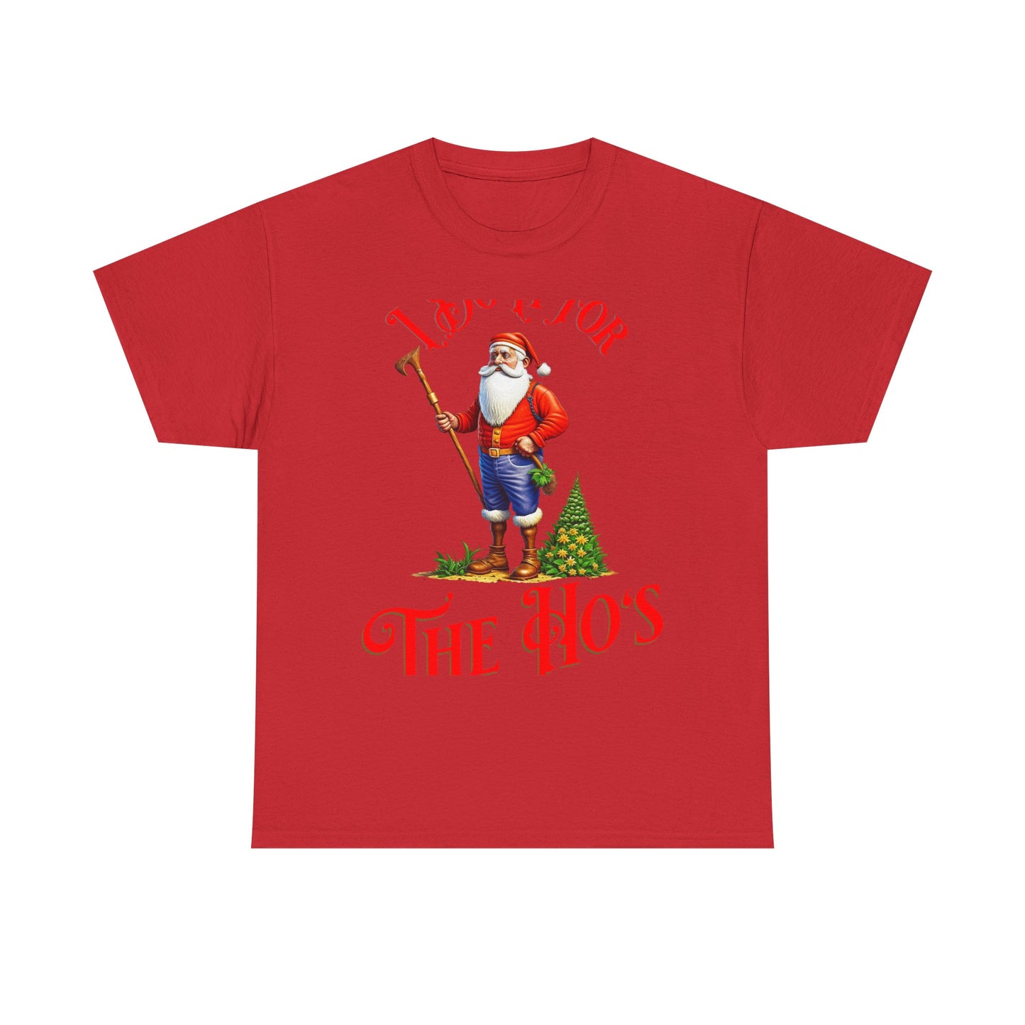 I Do It For The Hos Funny Christmas Parody T-Shirt for Holiday Parties