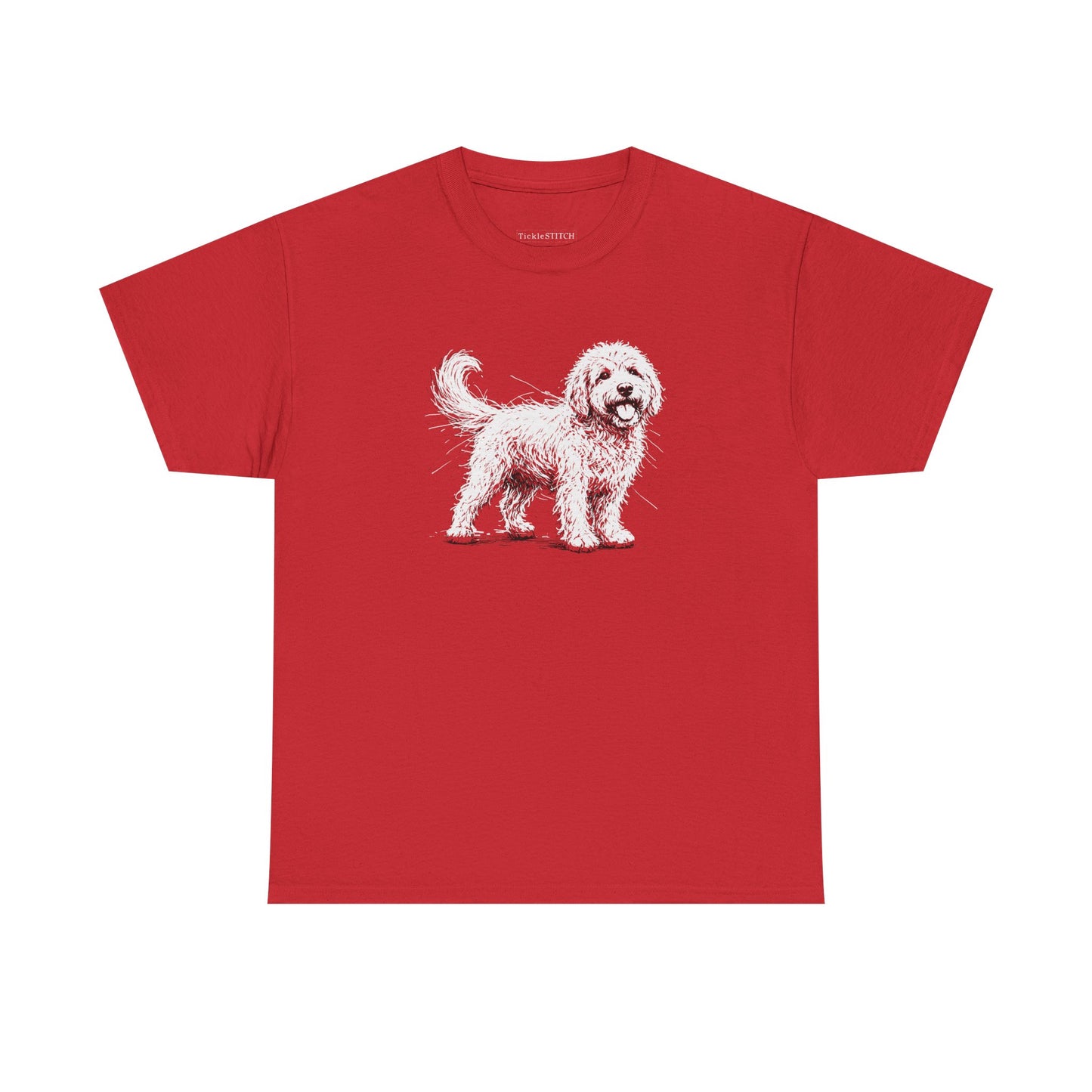 Goldendoodle Sketch Art Tee - Curly Hair Dog Lover Gift Shirt