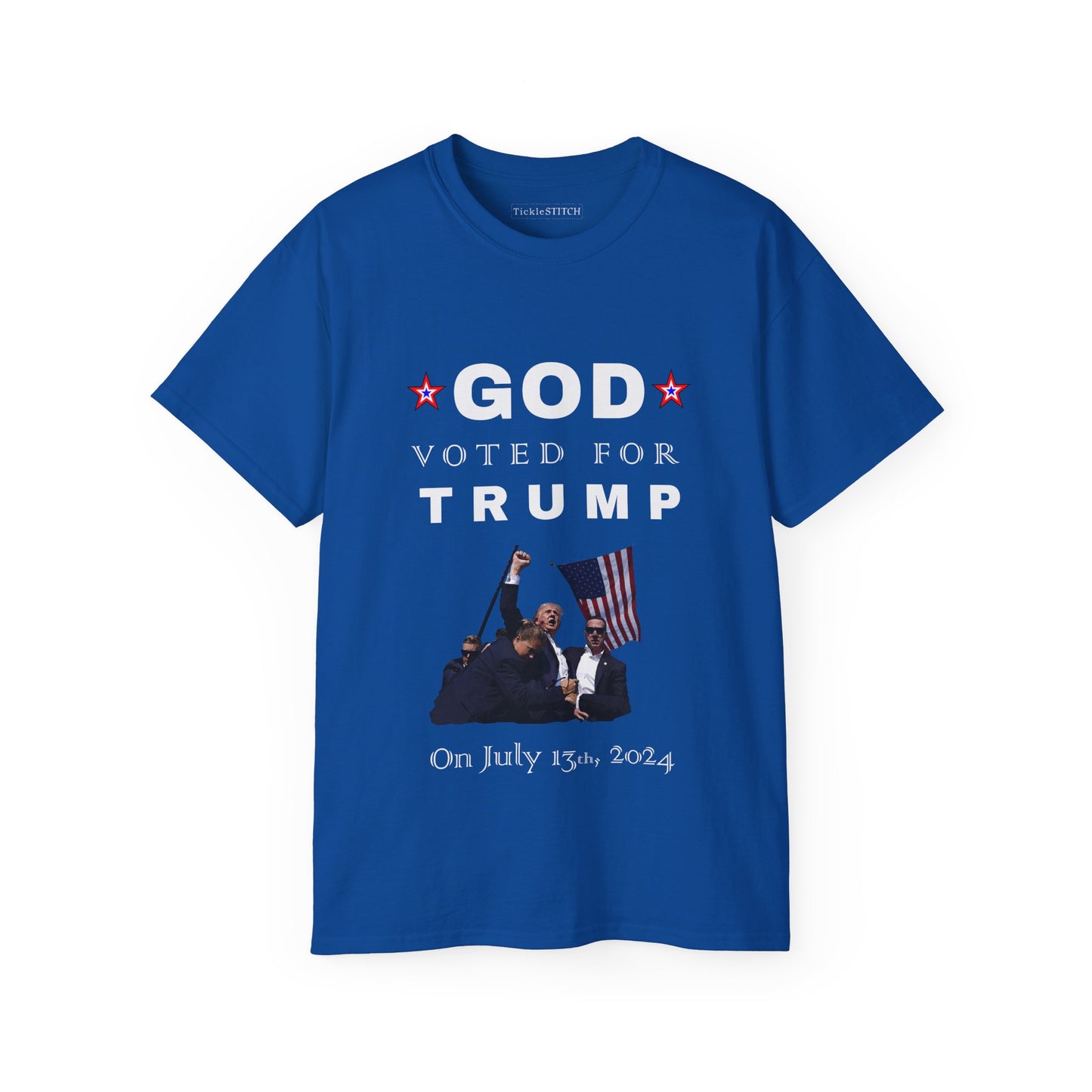 God Voted Trump July 13th – Patriot Conservative Pro-USA Statement Tee