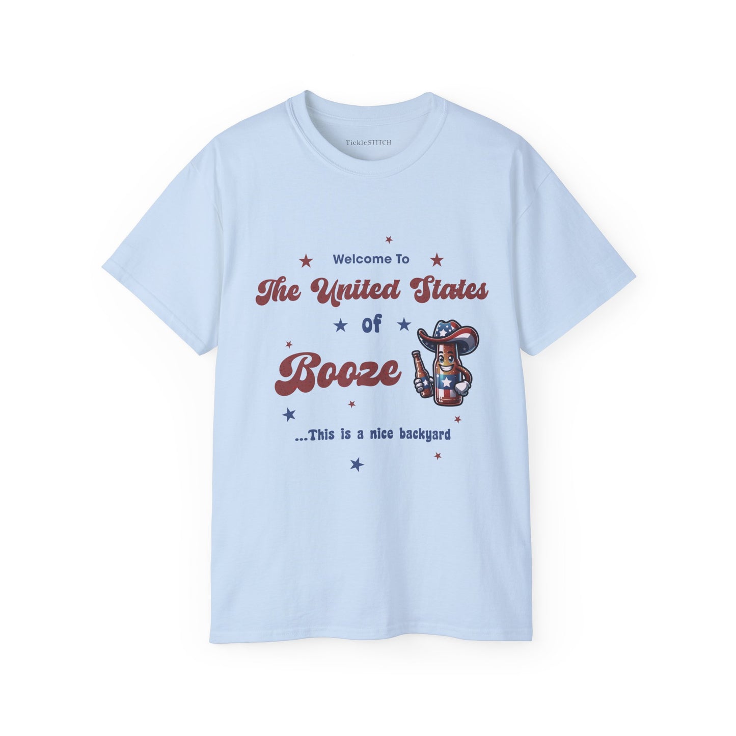 United States of Booze T-Shirt – American Patriotic Drinking Apparel