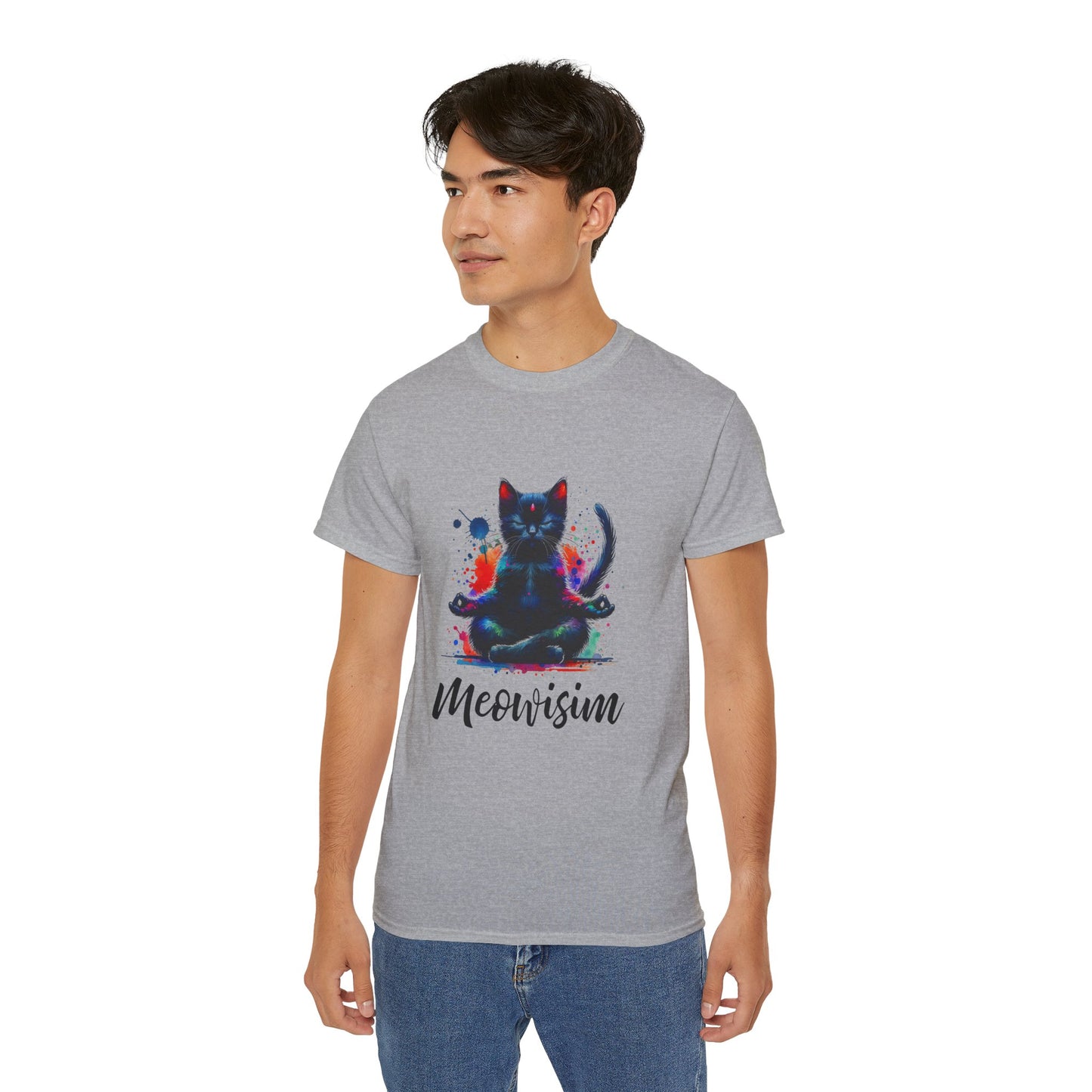 Purr Meowisim Vibrant Rainbow Cat Shirt – Funny Colorful Feline Tee