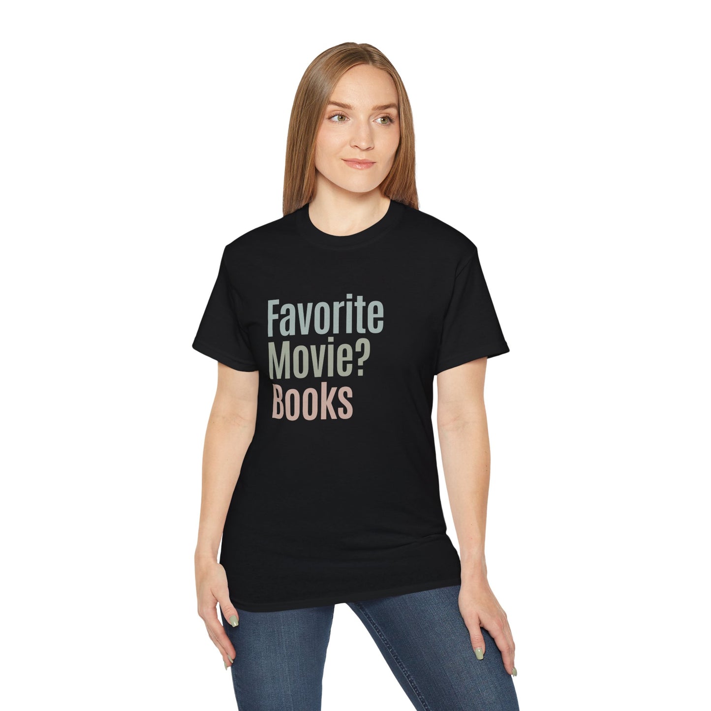 Books Over Movies Humor Tee – Clever Reading Fan Apparel