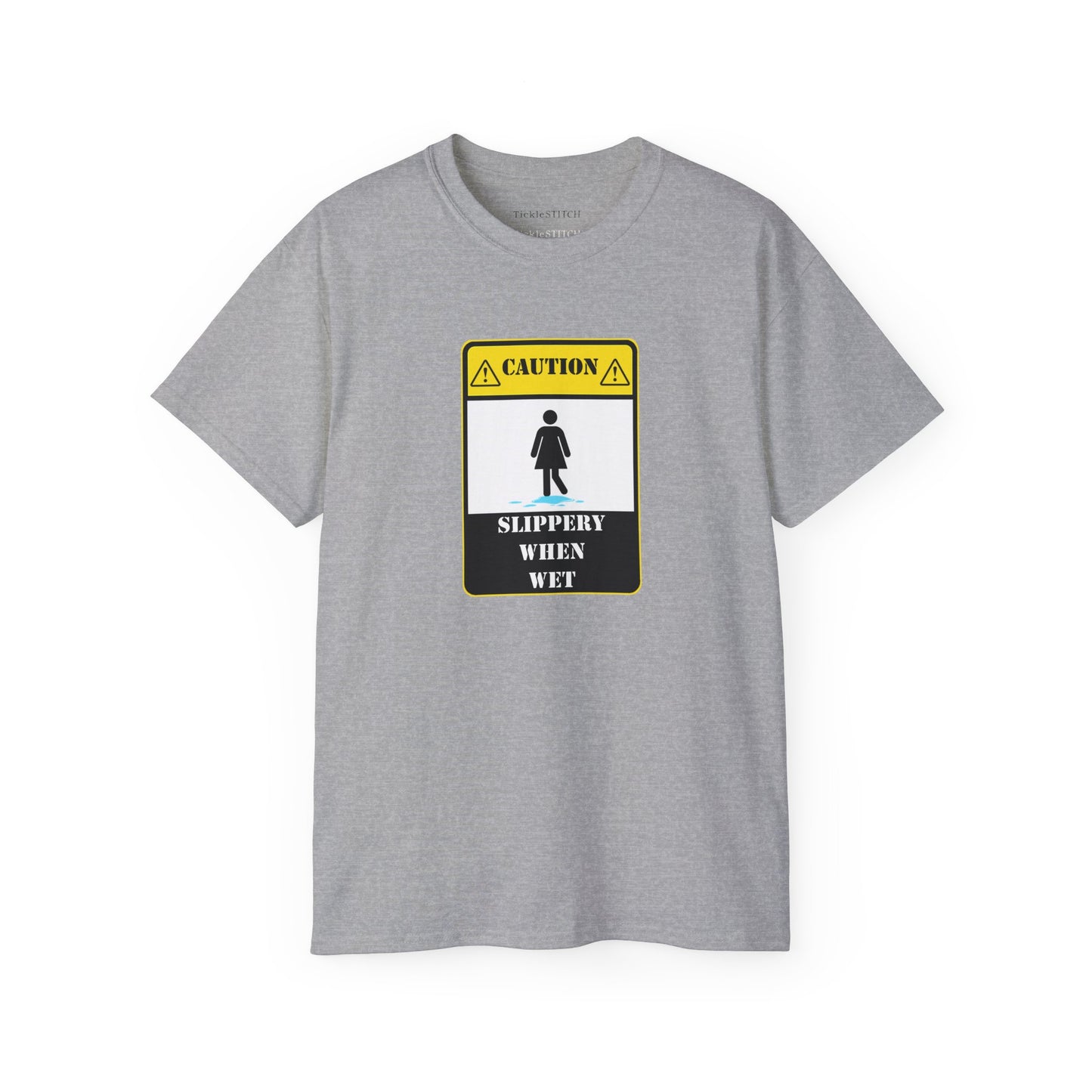 Slippery When Wet Risqué Adult Humor T-Shirt – Naughty Innuendo
