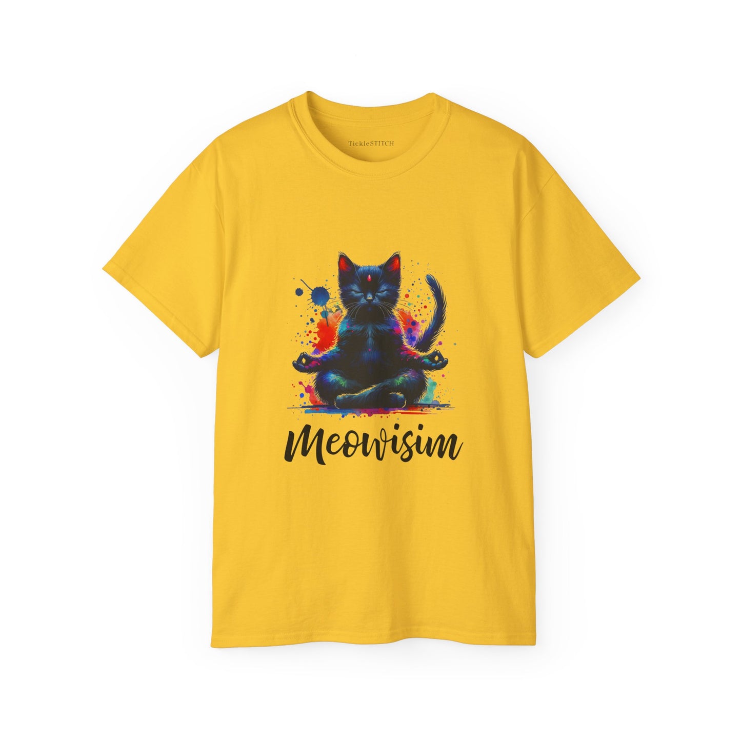 Purr Meowisim Vibrant Rainbow Cat Shirt – Funny Colorful Feline Tee