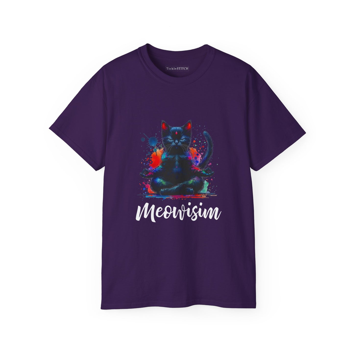 Purr Meowisim Vibrant Rainbow Cat Shirt – Funny Colorful Feline Tee