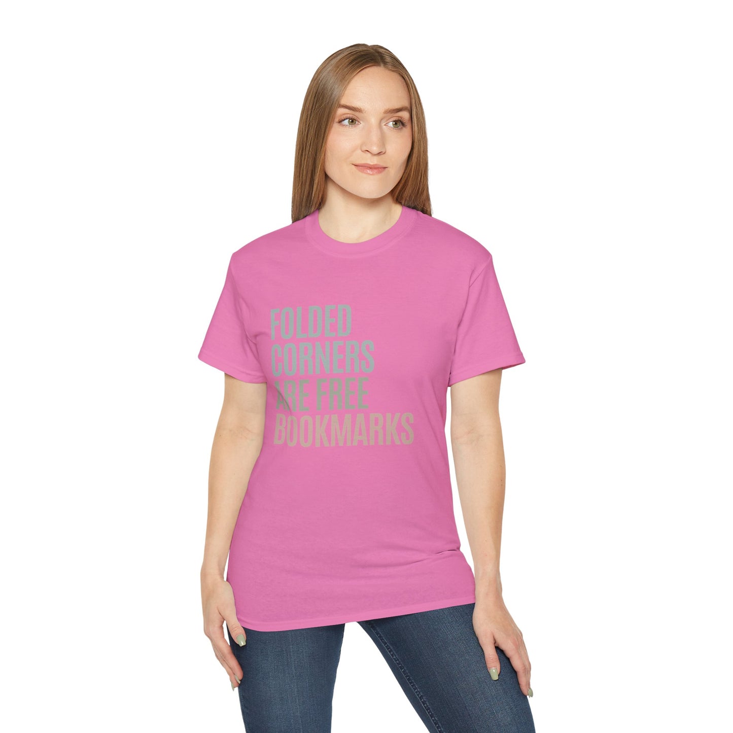 Witty Bookworm Apparel: Folded Corners Are Free Bookmarks Humor Gift