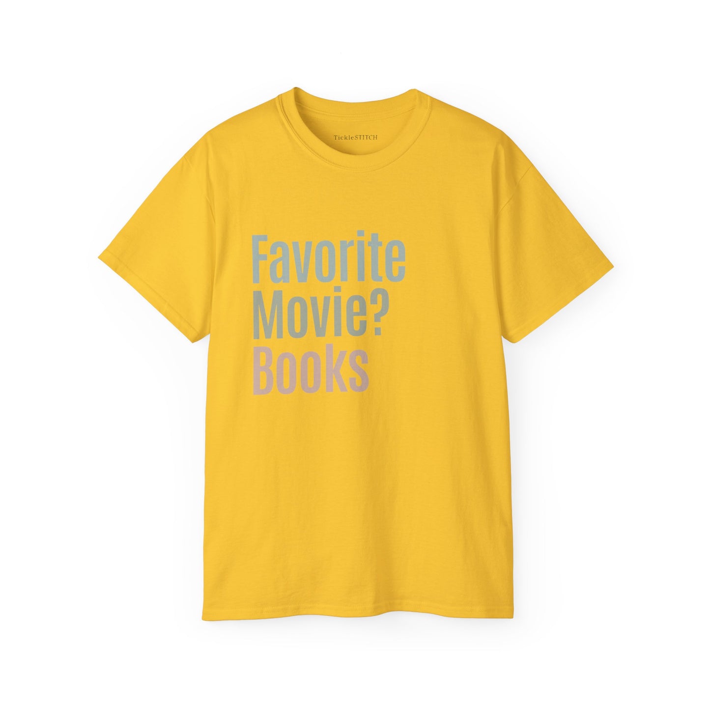 Books Over Movies Humor Tee – Clever Reading Fan Apparel