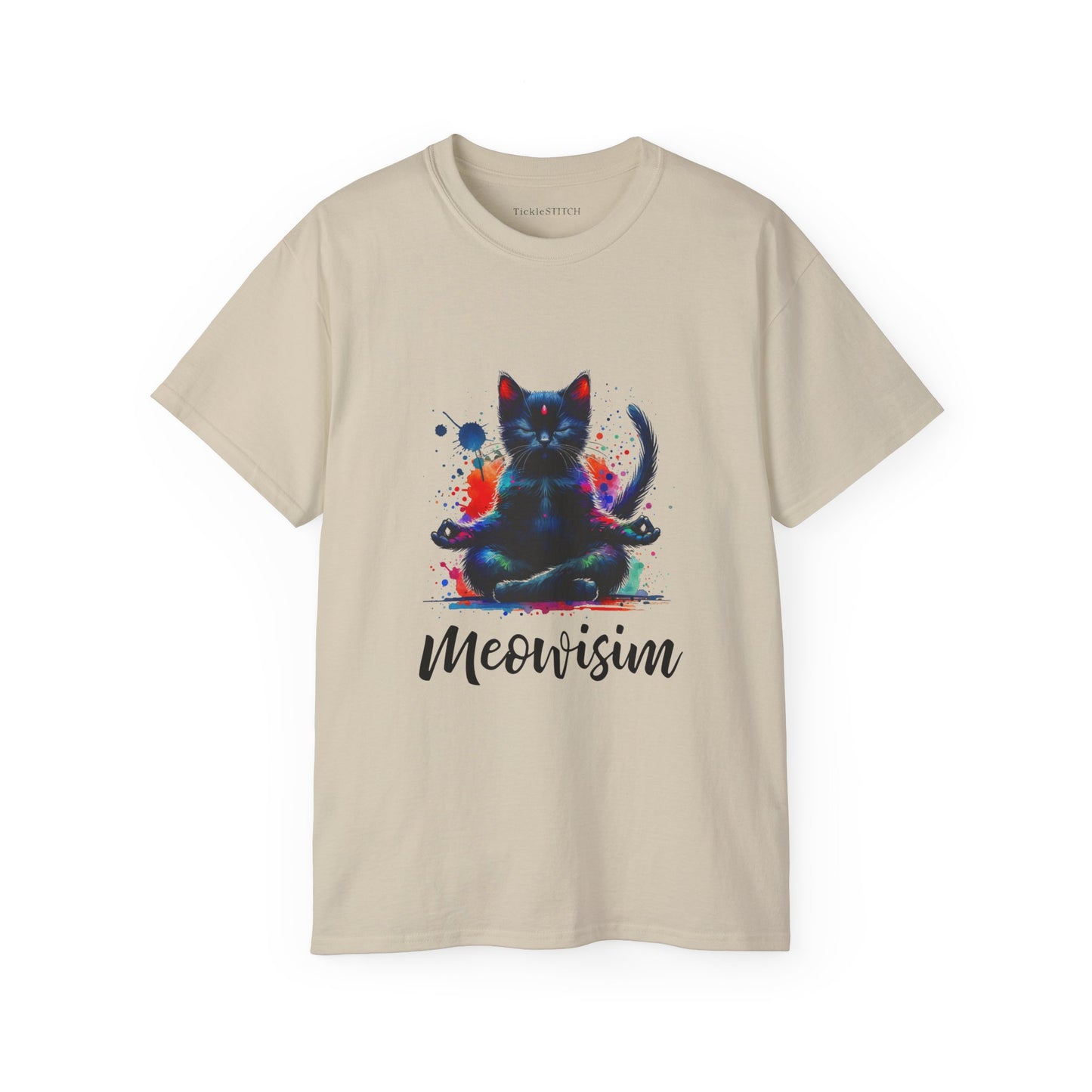 Purr Meowisim Vibrant Rainbow Cat Shirt – Funny Colorful Feline Tee