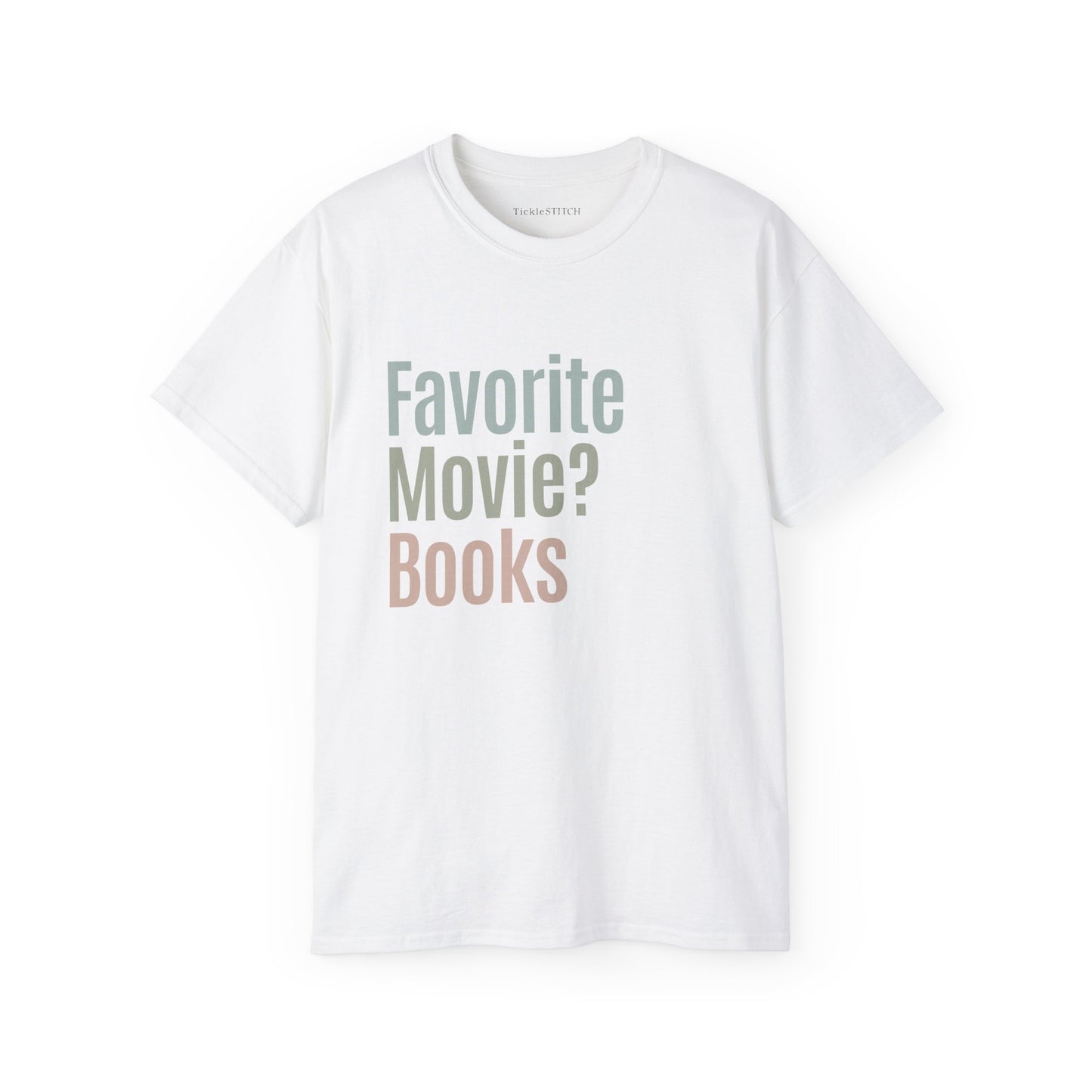 Books Over Movies Humor Tee – Clever Reading Fan Apparel