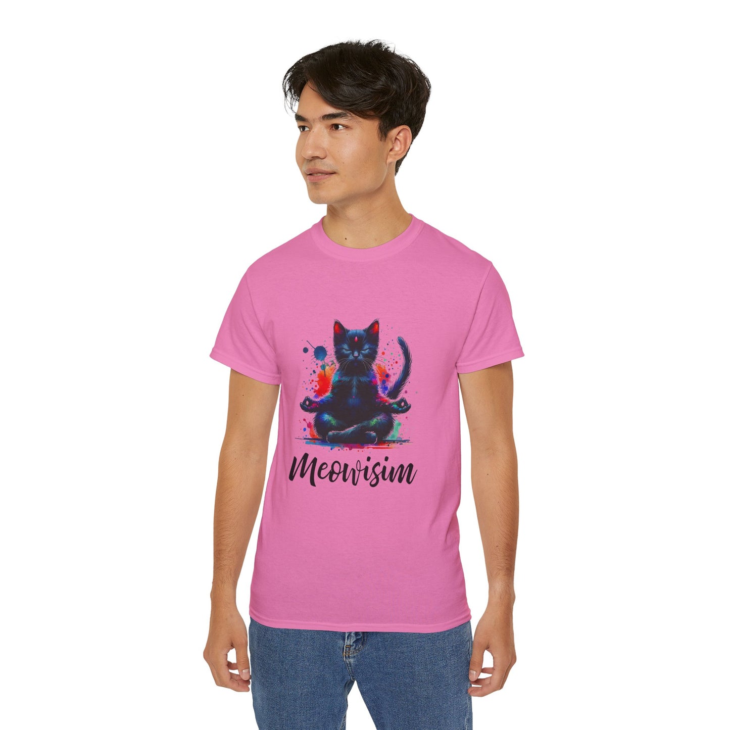 Purr Meowisim Vibrant Rainbow Cat Shirt – Funny Colorful Feline Tee