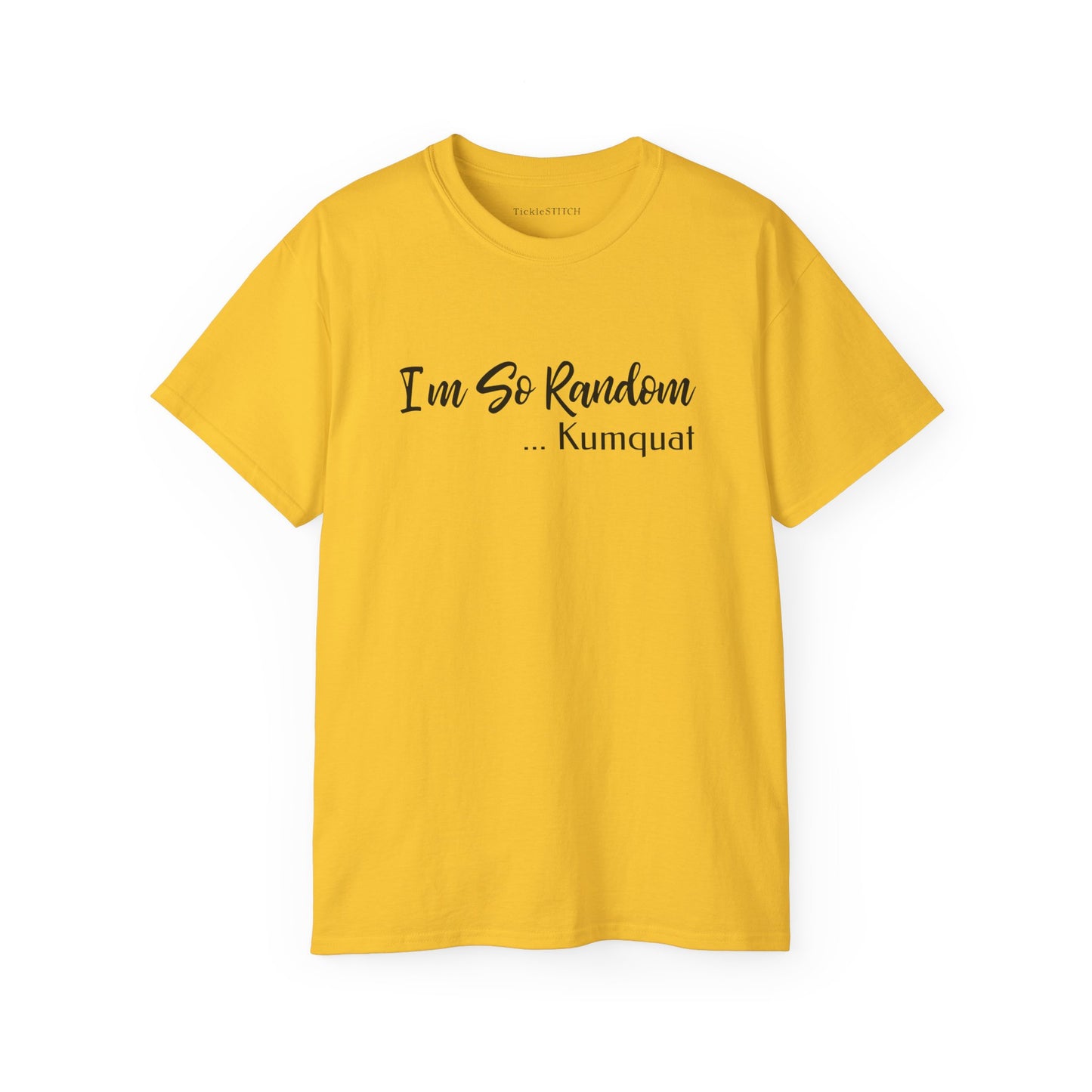 Random Kumquat Humor Tee: Unhinged Absurdist Funny Fruit Shirt
