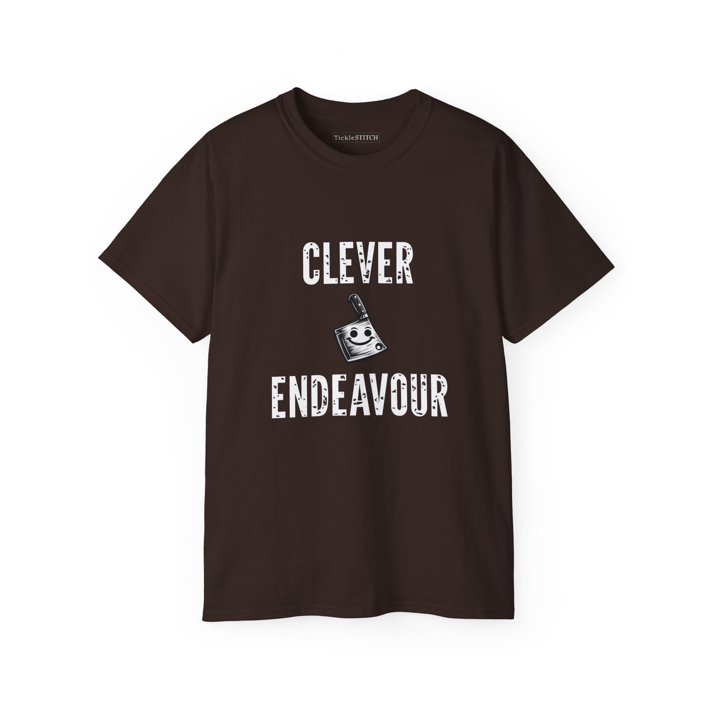 Clever Endeavour Cleaver: Humorous Kitchen & Butcher Chef Gag Tee