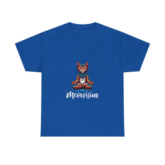 Purr Meowisim Orange Kitty Cat Humor T-Shirt for Feline Fans