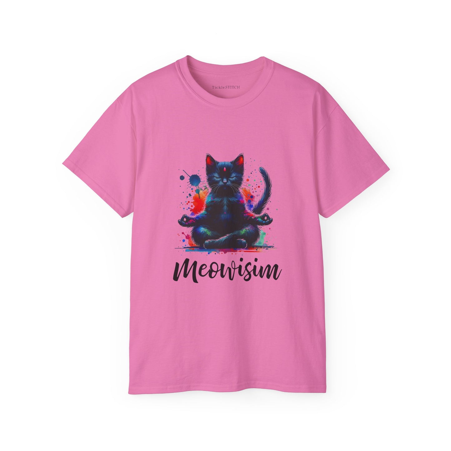 Purr Meowisim Vibrant Rainbow Cat Shirt – Funny Colorful Feline Tee