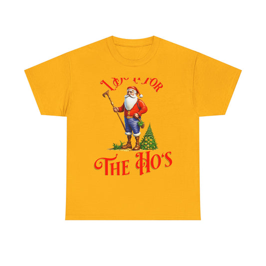 I Do It For The Hos Funny Santa Christmas Humor Holiday Party Shirt