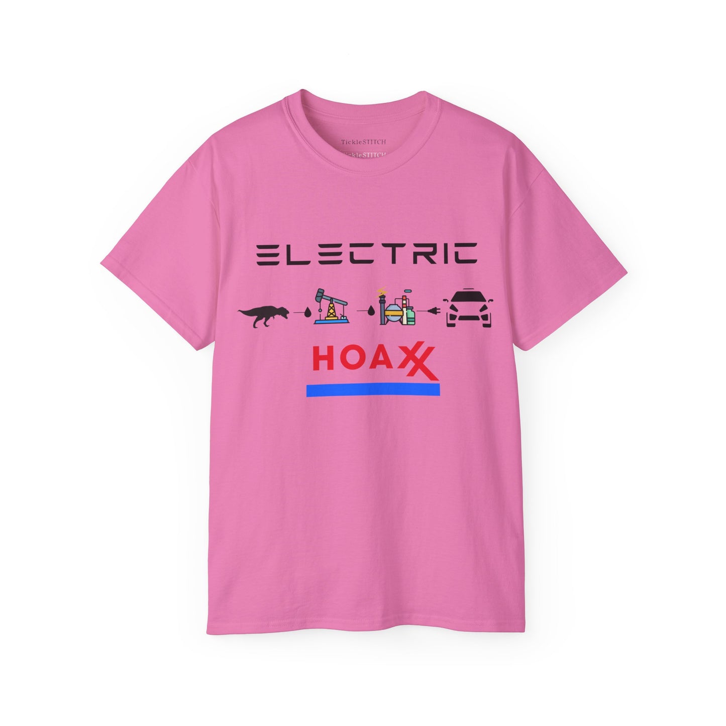 Fossil Fuel Loyalty: Anti-Electric Car Hoax Theory Graphic Tee