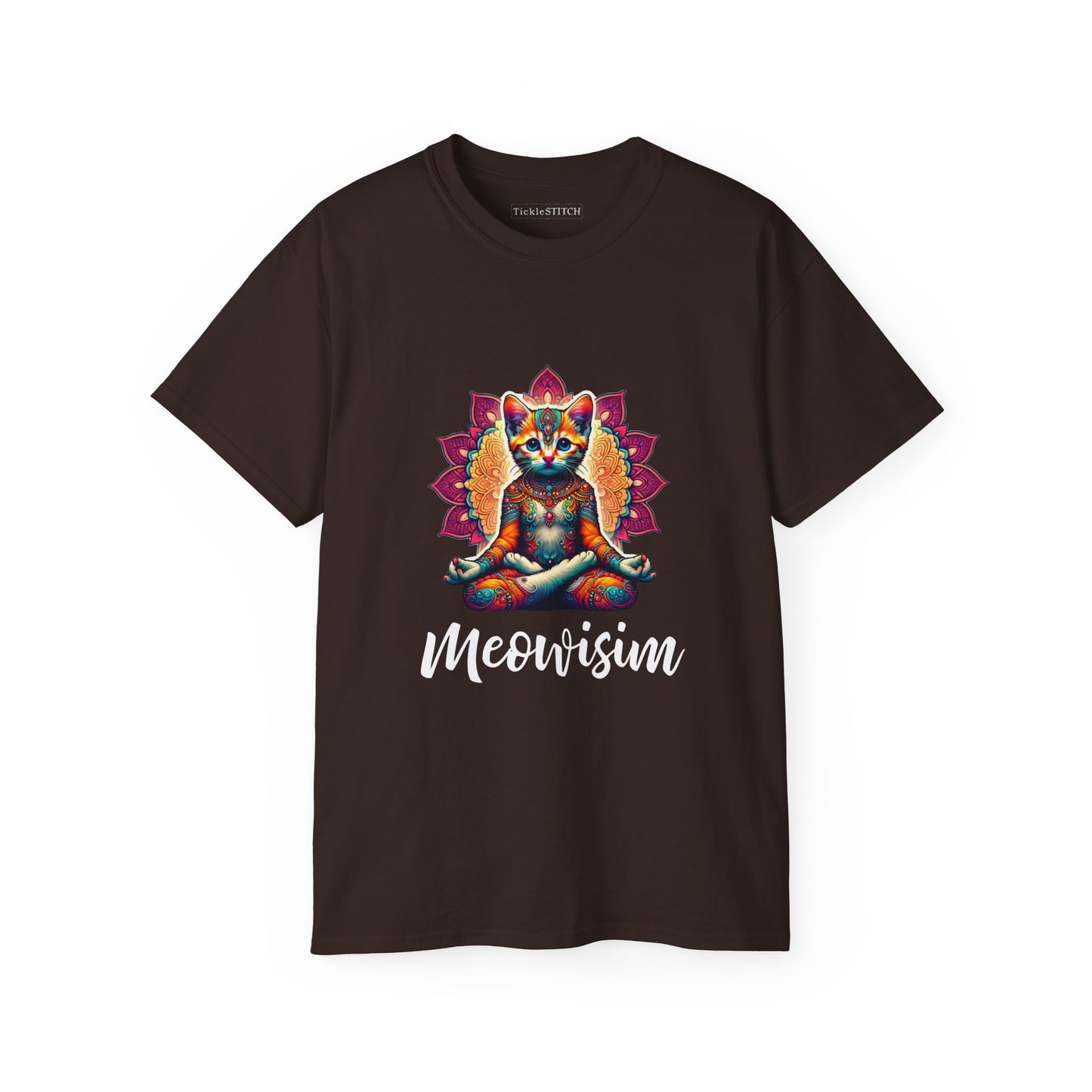 Purr Meowisim Kitty Cat Aura Tee – Mystical Feline Spiritual Humor