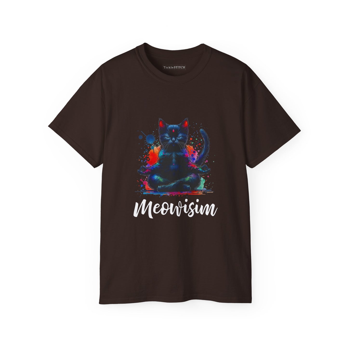 Purr Meowisim Vibrant Rainbow Cat Shirt – Funny Colorful Feline Tee
