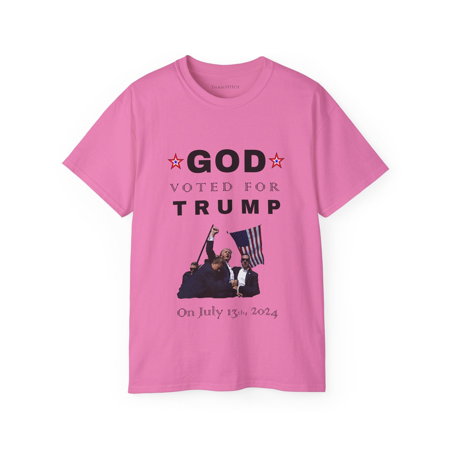 God Voted Trump July 13th – Patriot Conservative Pro-USA Statement Tee