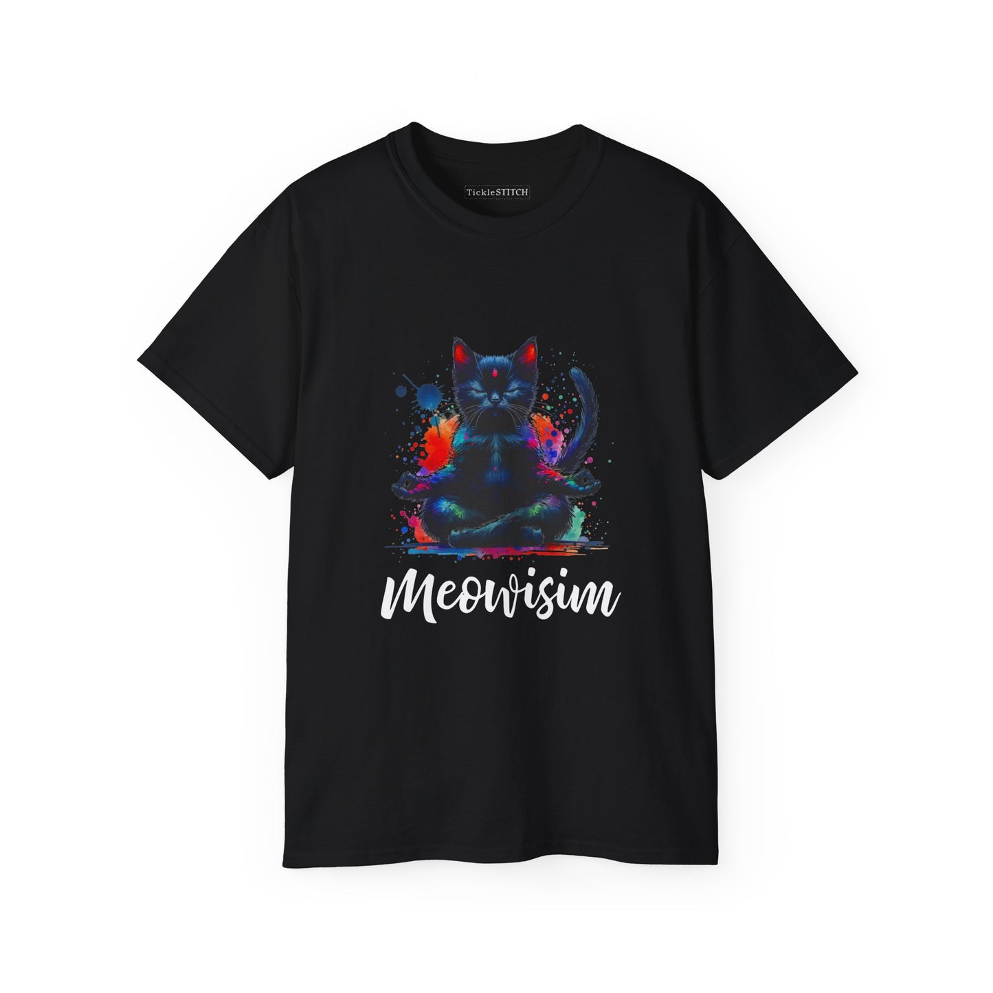 Purr Meowisim Vibrant Rainbow Cat Shirt – Funny Colorful Feline Tee