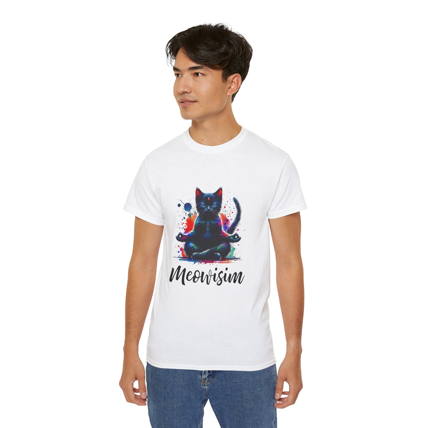 Purr Meowisim Vibrant Rainbow Cat Shirt – Funny Colorful Feline Tee