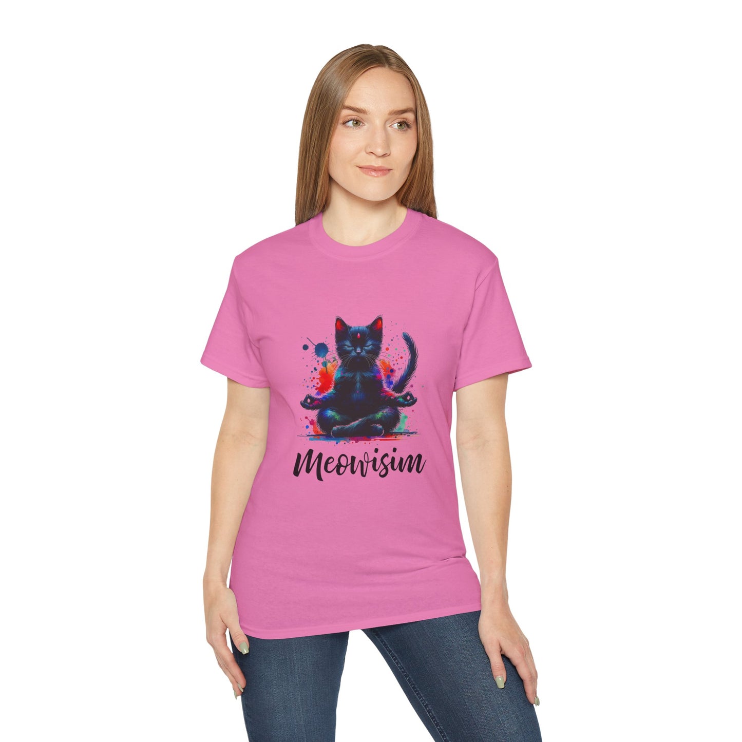 Purr Meowisim Vibrant Rainbow Cat Shirt – Funny Colorful Feline Tee