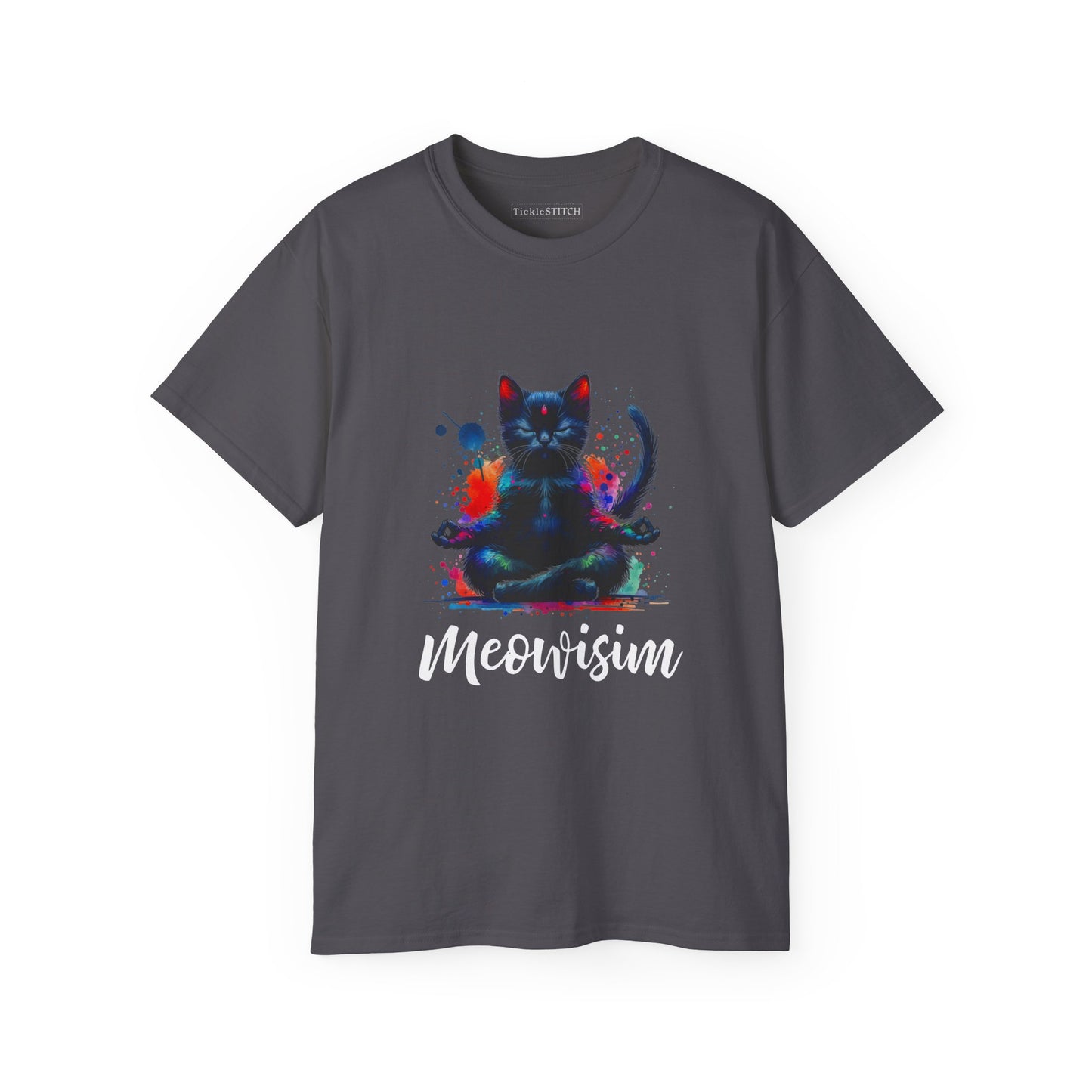 Purr Meowisim Vibrant Rainbow Cat Shirt – Funny Colorful Feline Tee