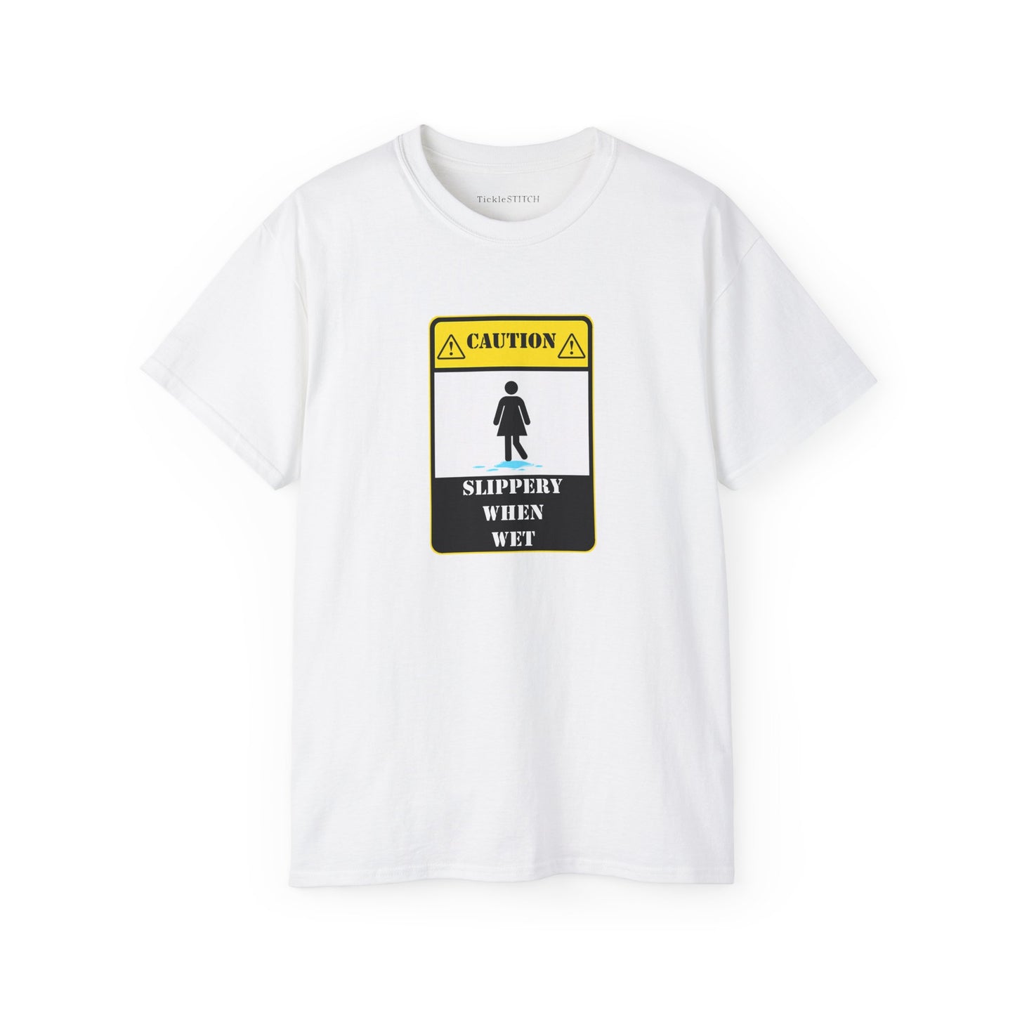 Slippery When Wet Risqué Adult Humor T-Shirt – Naughty Innuendo