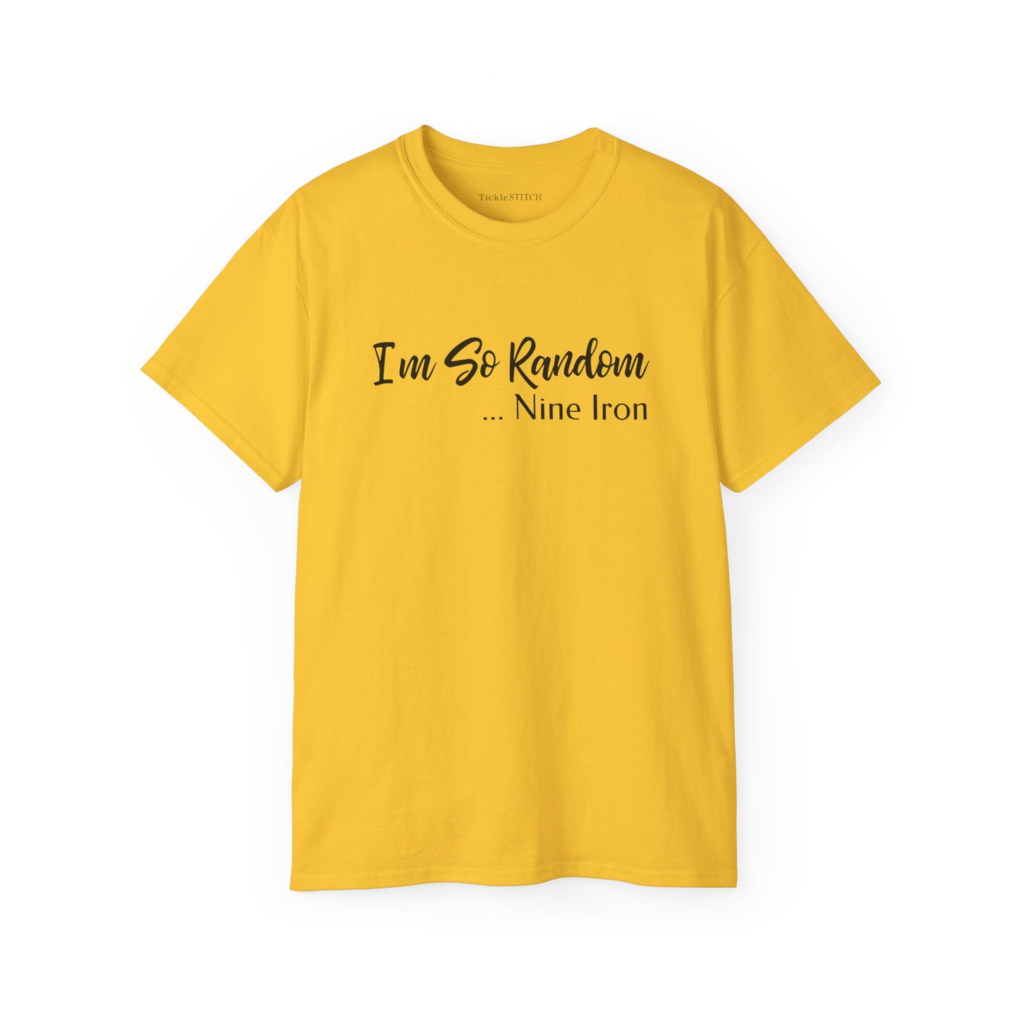 Absurdist Nine Iron Tee – Humorous Golf Apparel for Fans