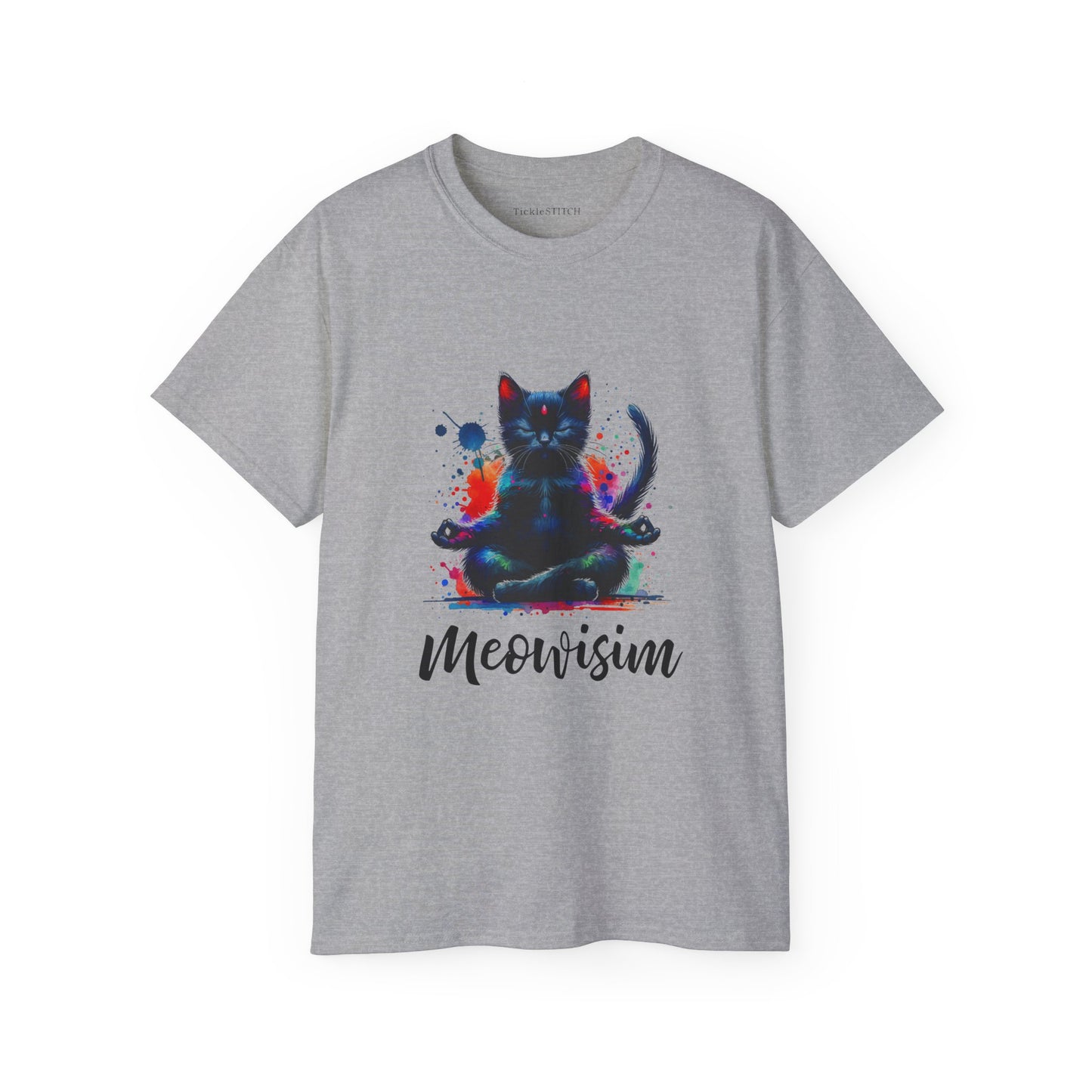Purr Meowisim Vibrant Rainbow Cat Shirt – Funny Colorful Feline Tee