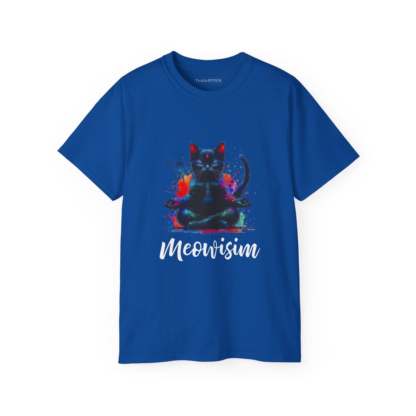 Purr Meowisim Vibrant Rainbow Cat Shirt – Funny Colorful Feline Tee