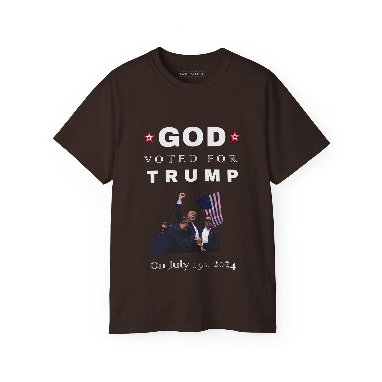 God Voted Trump July 13th – Patriot Conservative Pro-USA Statement Tee