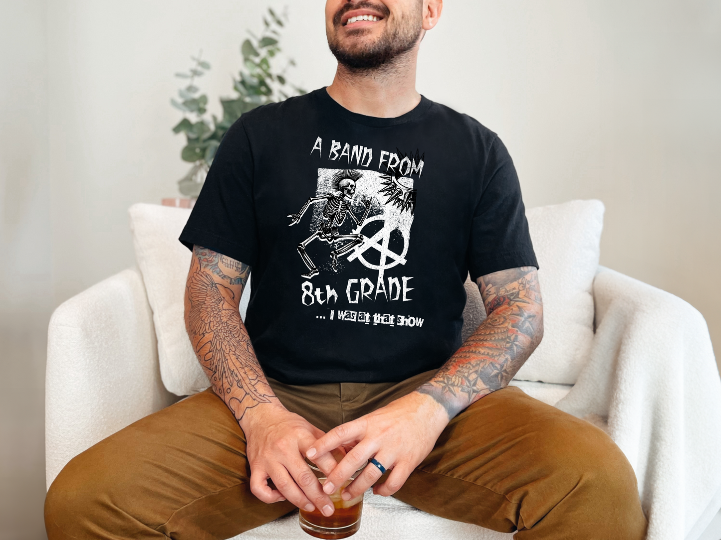 Eighth Grade Punk Rock Funny Unisex Cotton Tee, Music Legacy