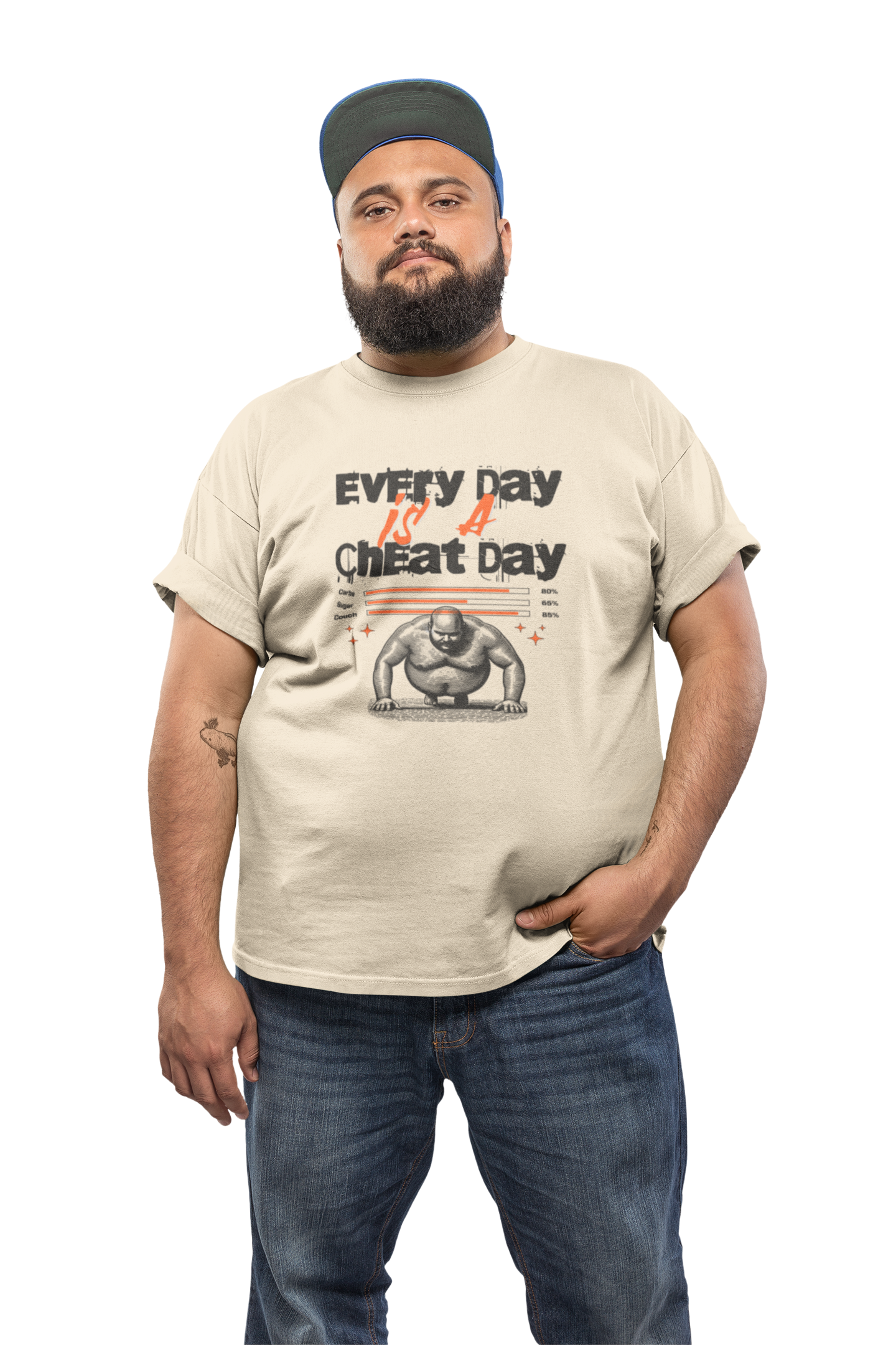 Every Day Is A Cheat Day: Funny Gym & Foodie Workout Humor Tee