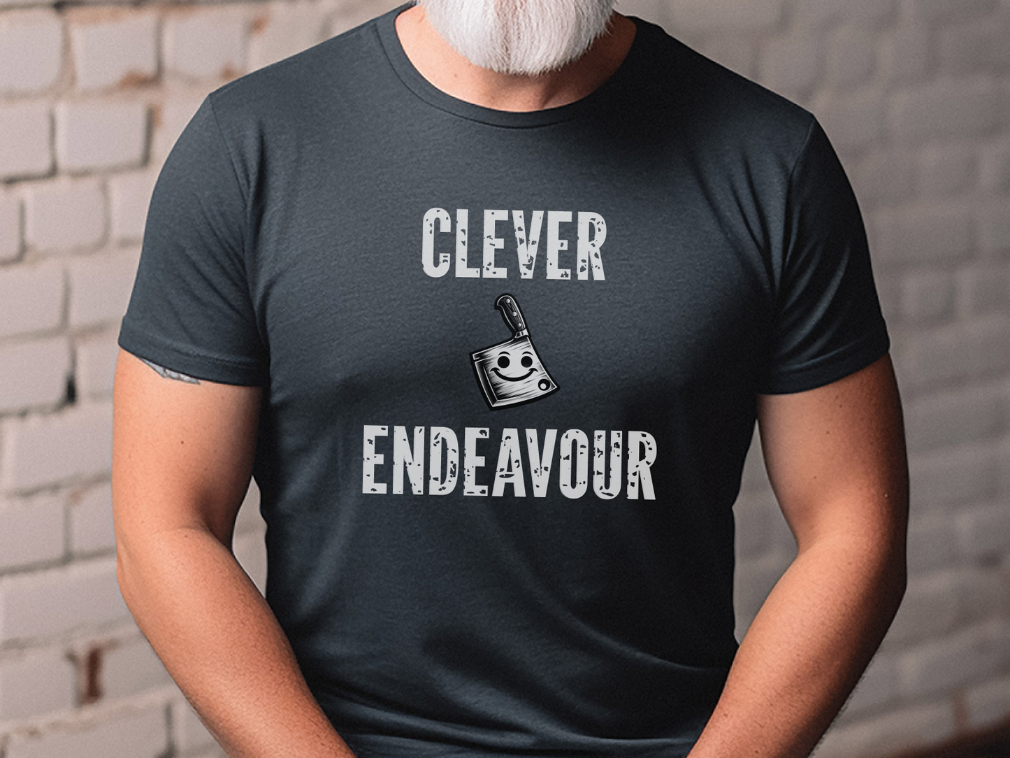 Clever Endeavour Cleaver: Humorous Kitchen & Butcher Chef Gag Tee
