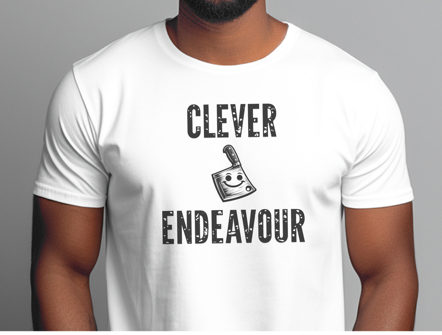 Clever Endeavour Cleaver: Humorous Kitchen & Butcher Chef Gag Tee