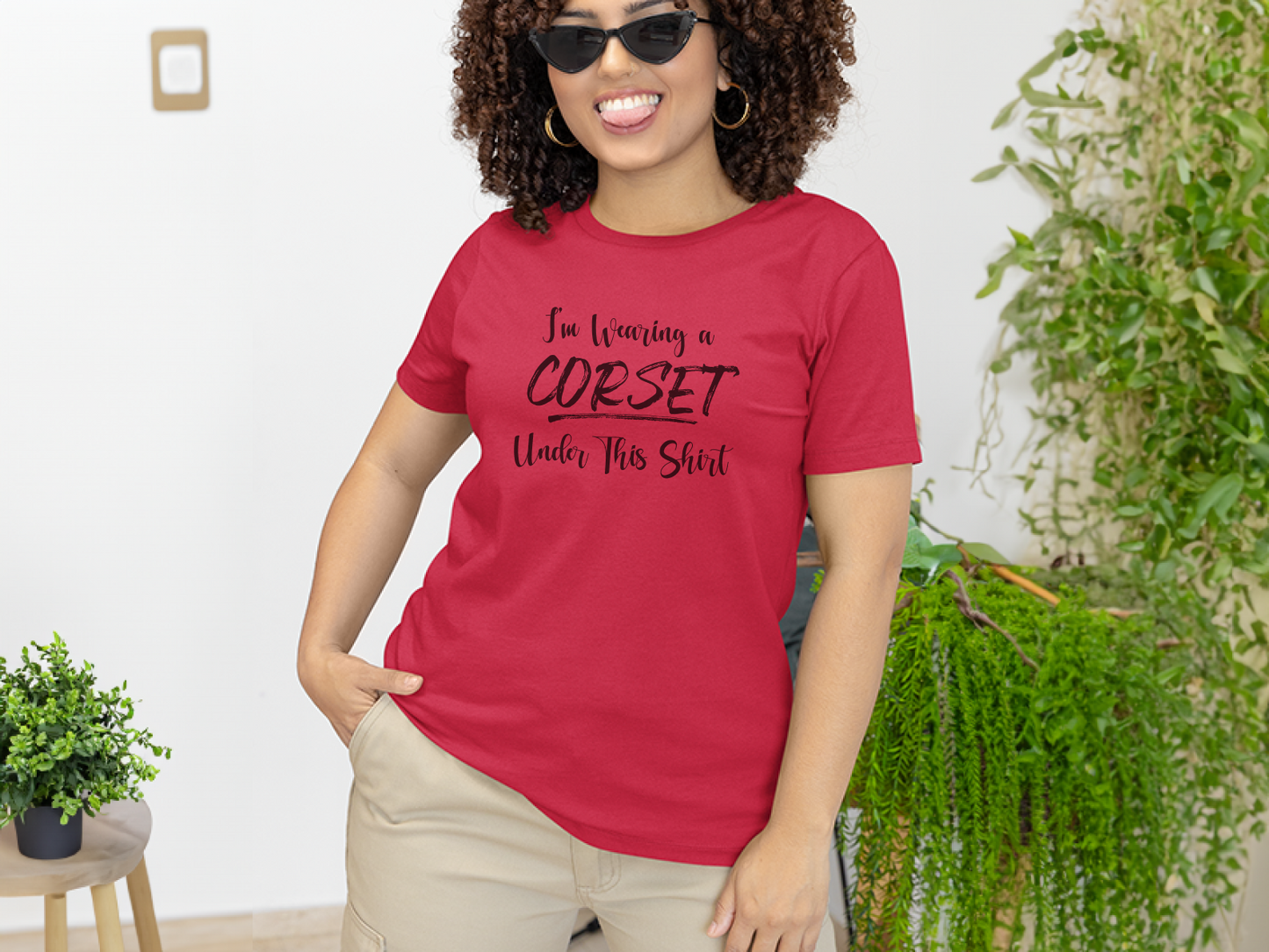 I'm Wearing a Corset Under This Shirt Vintage Style Humor Apparel