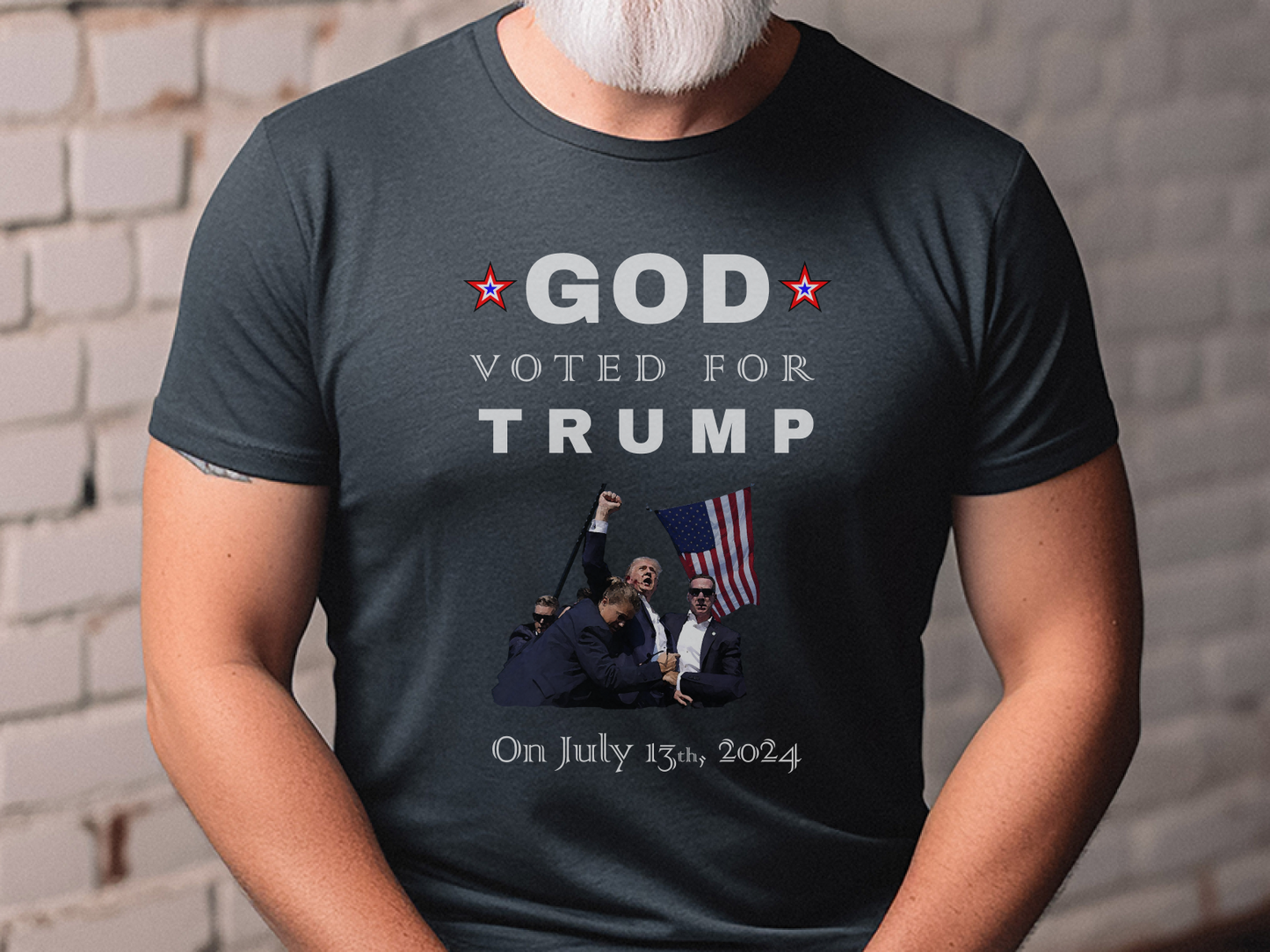 God Voted Trump July 13th – Patriot Conservative Pro-USA Statement Tee