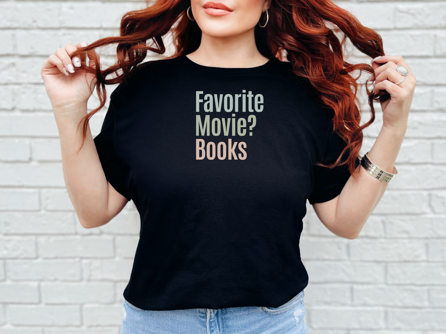 Books Over Movies Humor Tee – Clever Reading Fan Apparel
