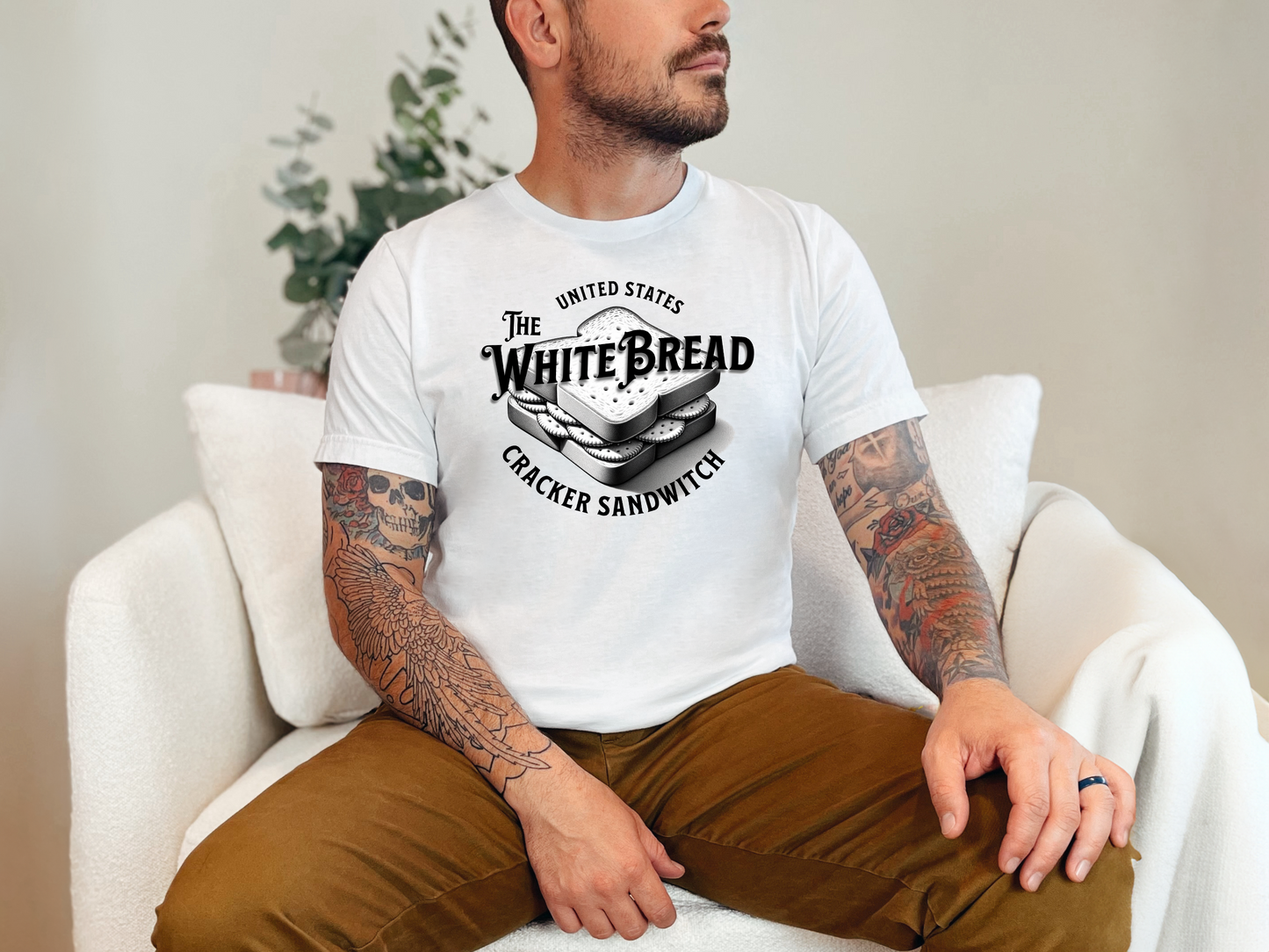 White Bread Cracker Sandwich: Self-Deprecating Satire Tee